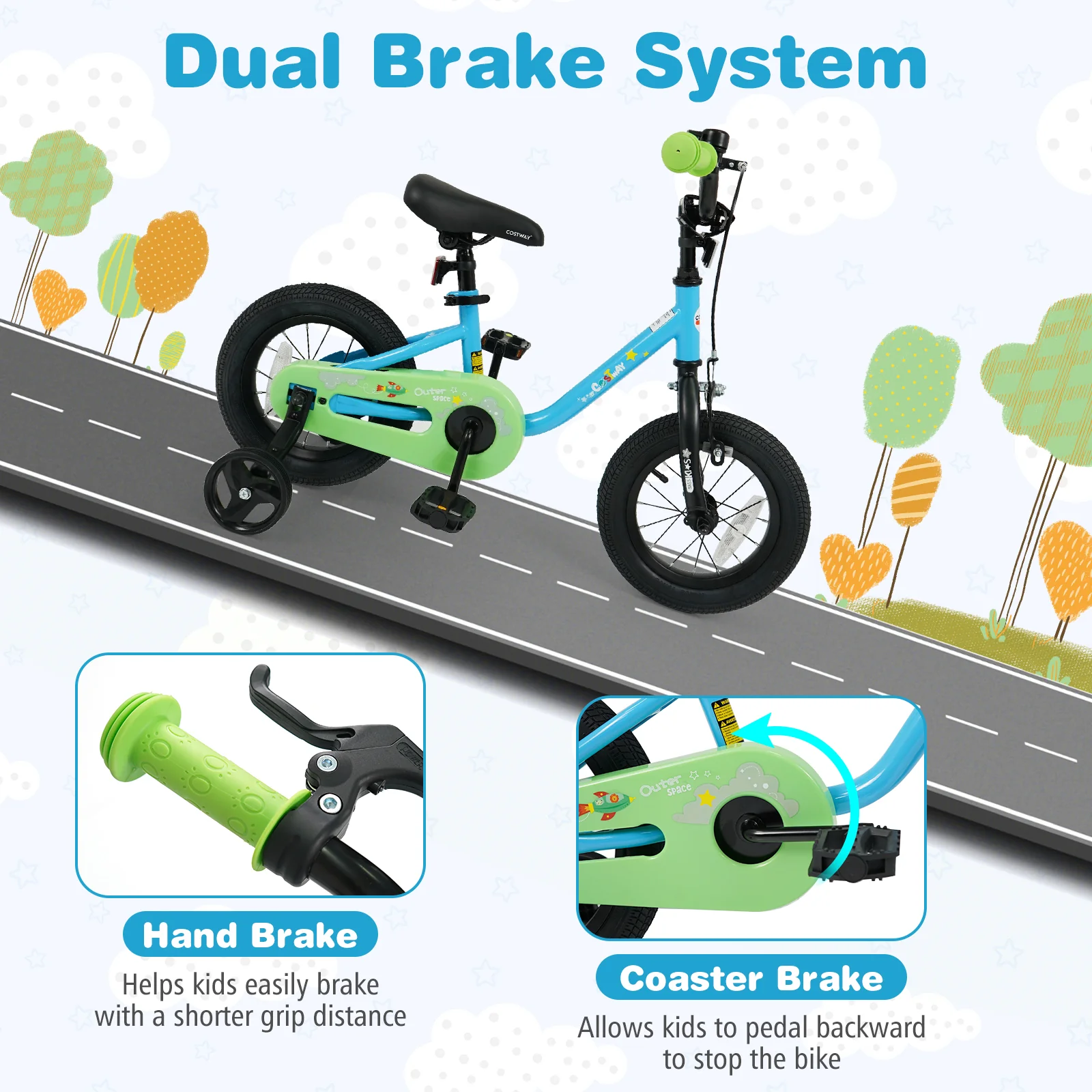 Kids Bike For 3-7 Years Old, 12 Inches, Blue - Image 7