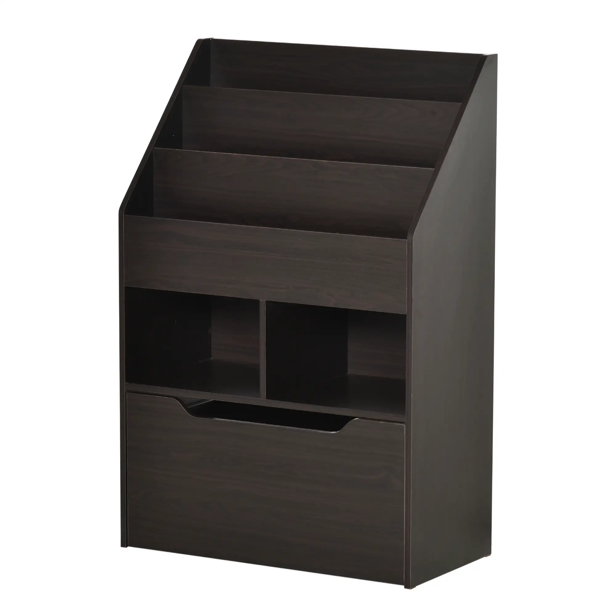 Kids Bookcase, Multi-Shelf Organizer with Drawer, Brown - Image 11