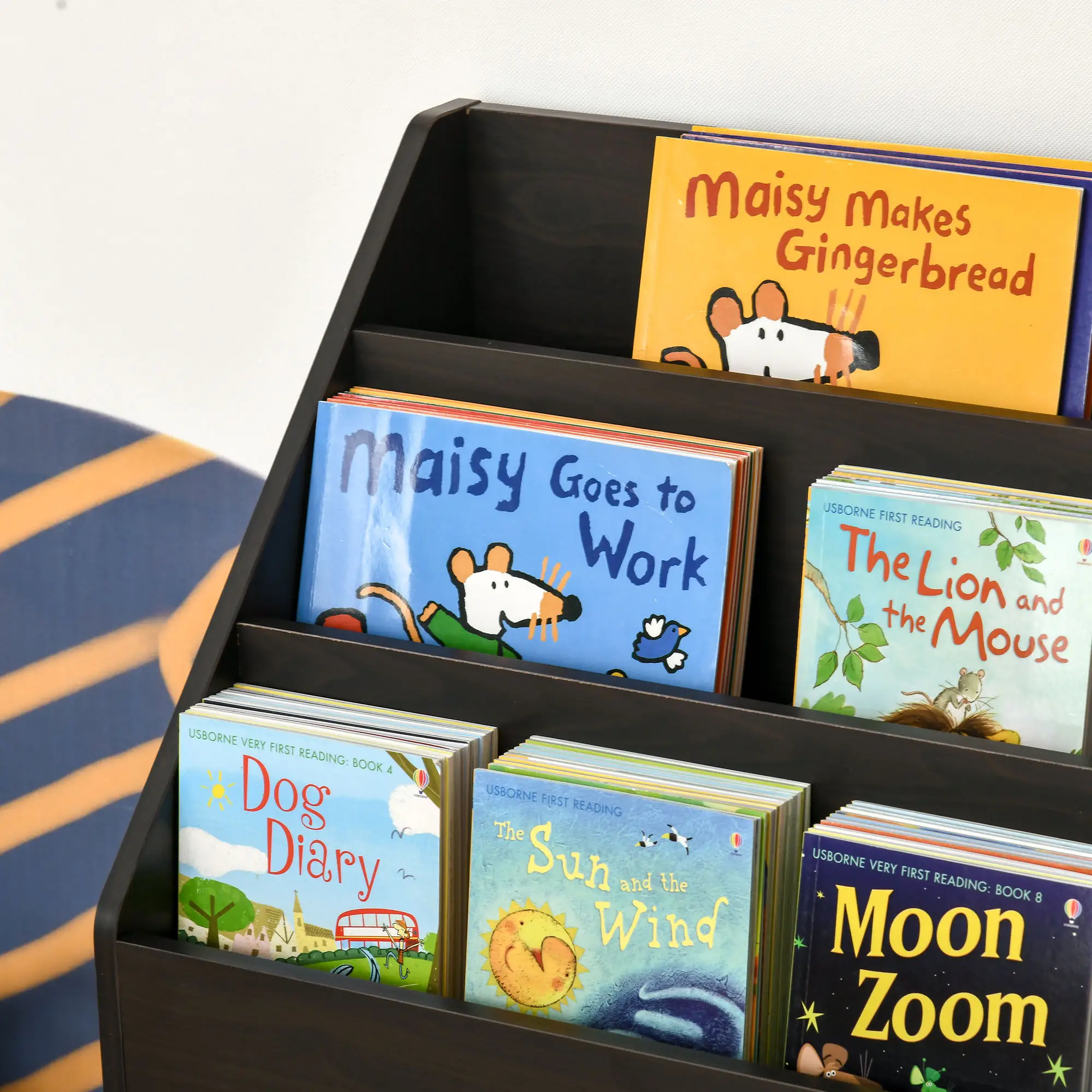 Kids Bookcase, Multi-Shelf Organizer with Drawer, Brown - Image 9