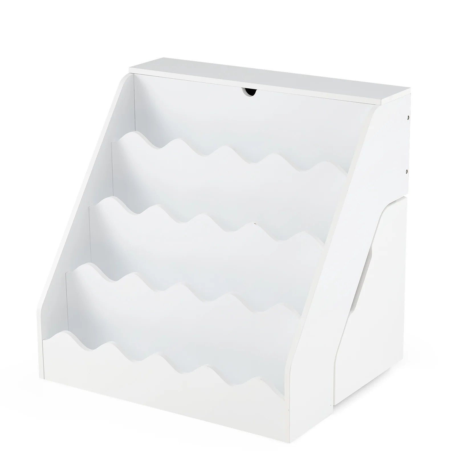Kids Bookshelf Toy Storage Organizer, White - Image 4
