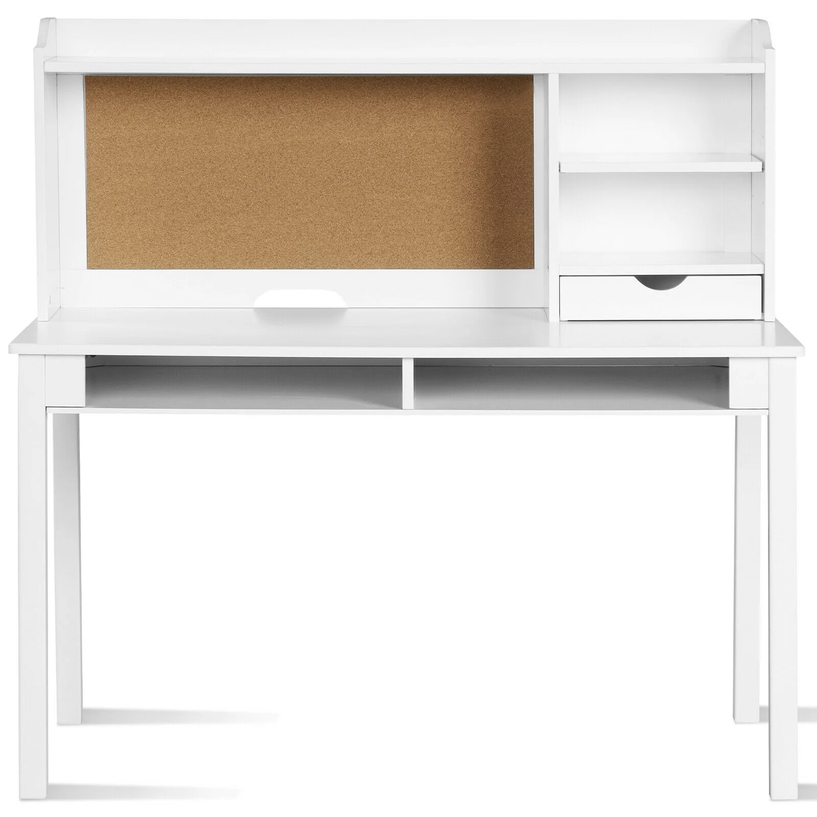 Kids Desk And Chair Set With Hutch, Bookshelves, White - Image 8