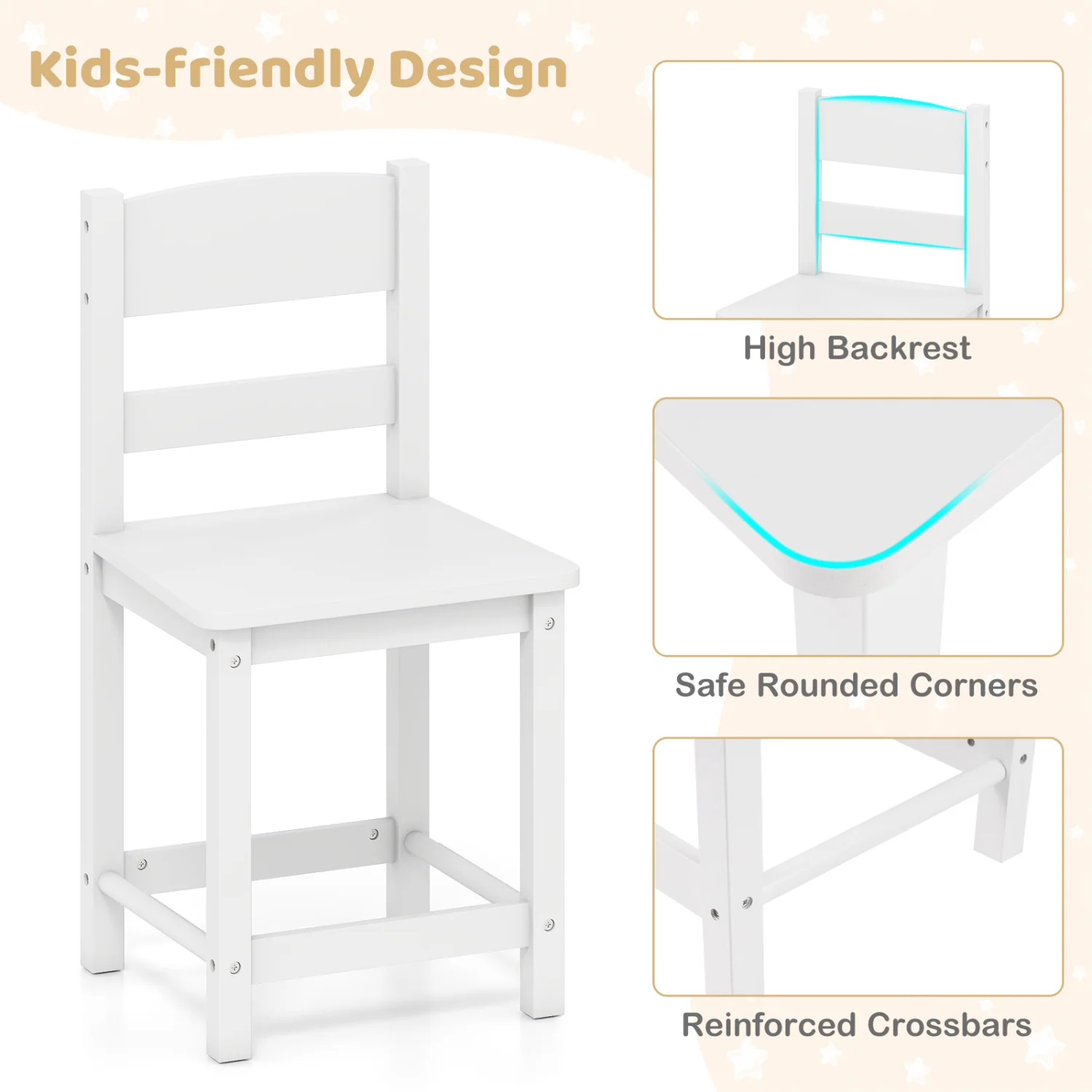 Kids Desk And Chair Set With Hutch, Bulletin Board, Drawers, White - Image 7