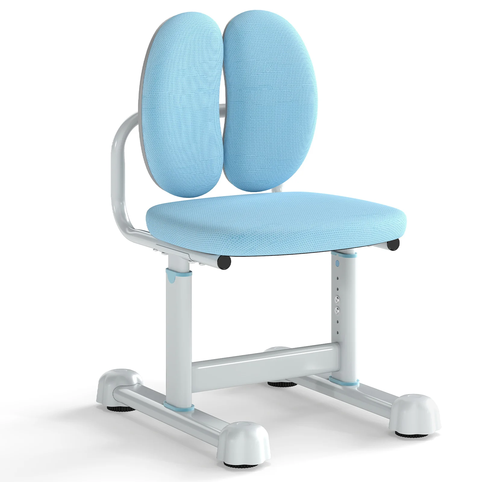 Kids Desk Chair, Double Back Support, Adjustable Height, Blue - Image 4