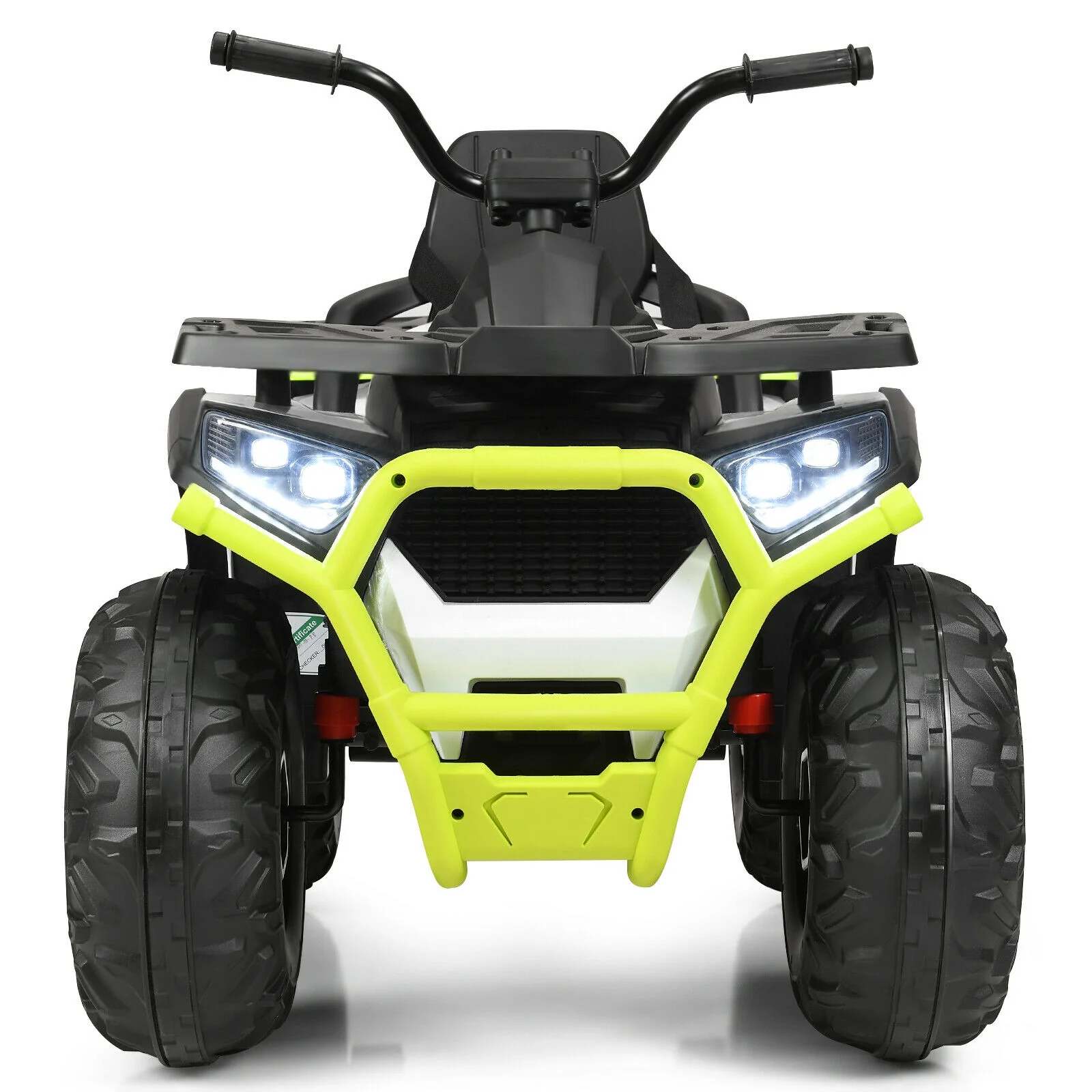 Kids Electric 4-Wheeler ATV Quad, 12 V, MP3, LED Lights, White - Image 9