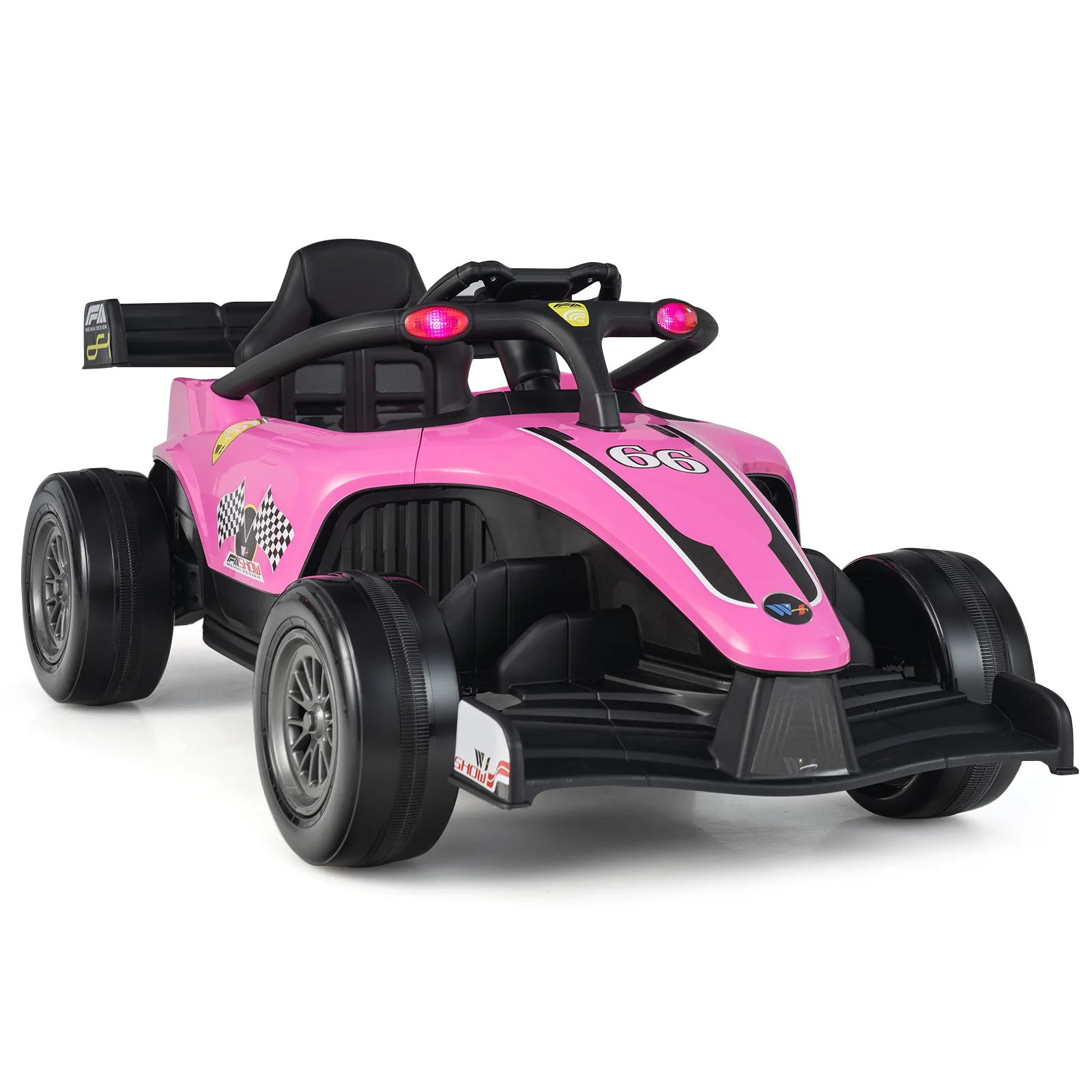 Kids Electric Formula Racing Car, 12V, Remote Control, Pink - Image 4