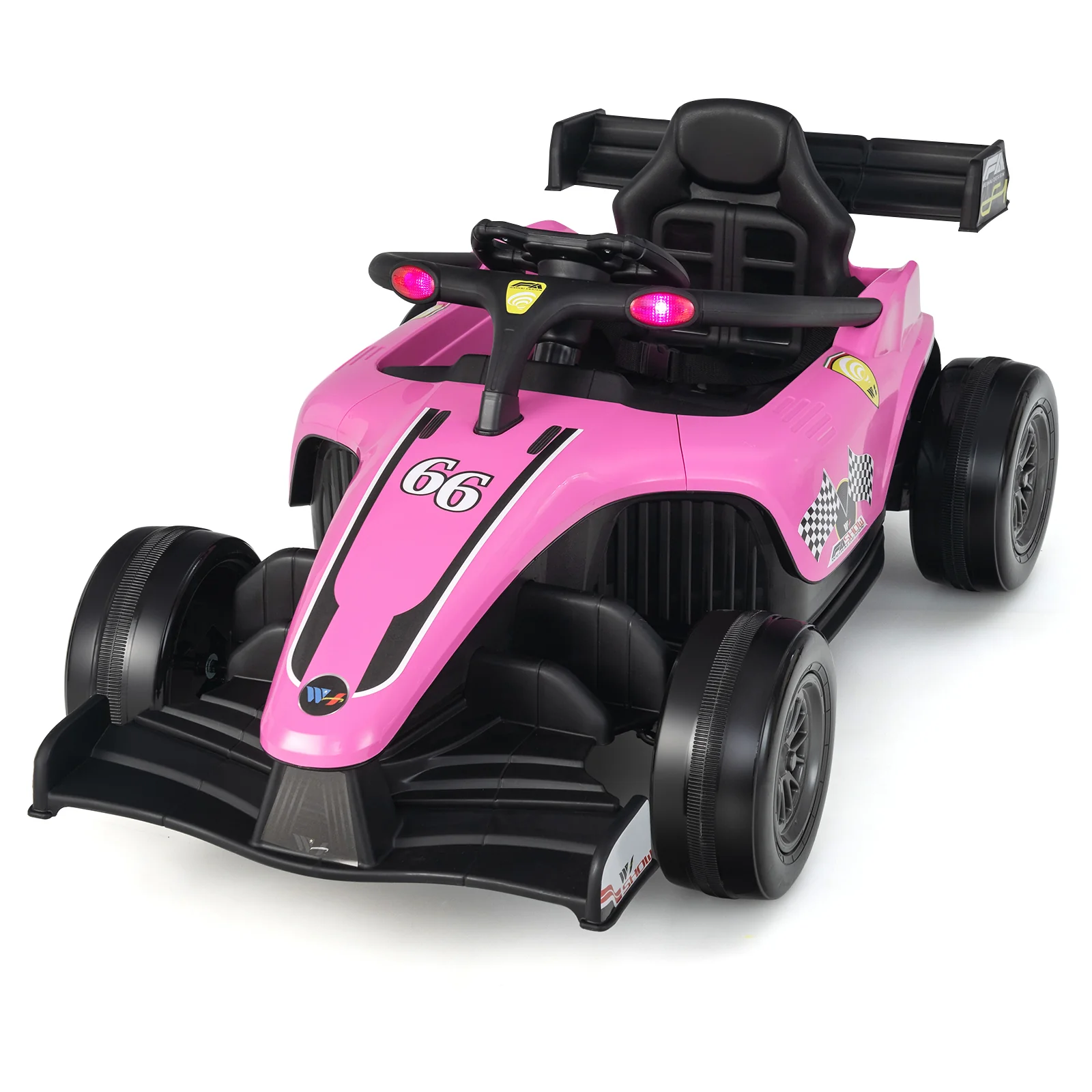 Kids Electric Formula Racing Car, 12V, Remote Control, Pink - Image 8