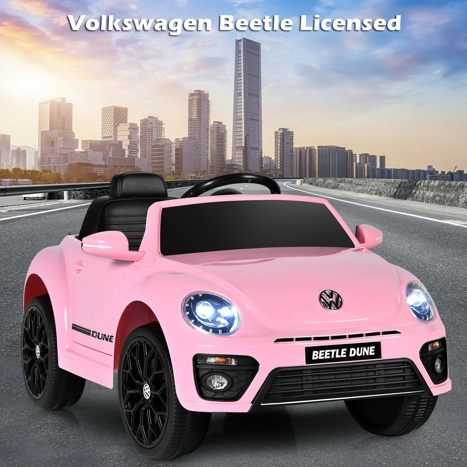 Kids Electric Ride On Car, Remote Control, Pink - Image 2