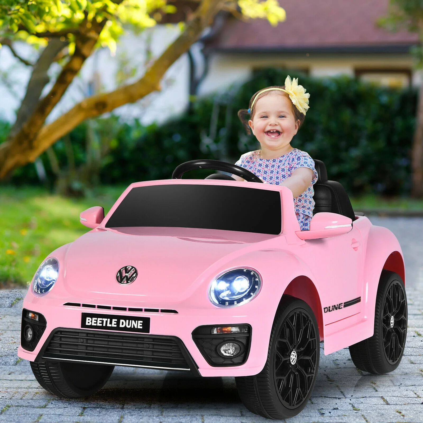 Kids Electric Ride On Car, Remote Control, Pink - Image 3