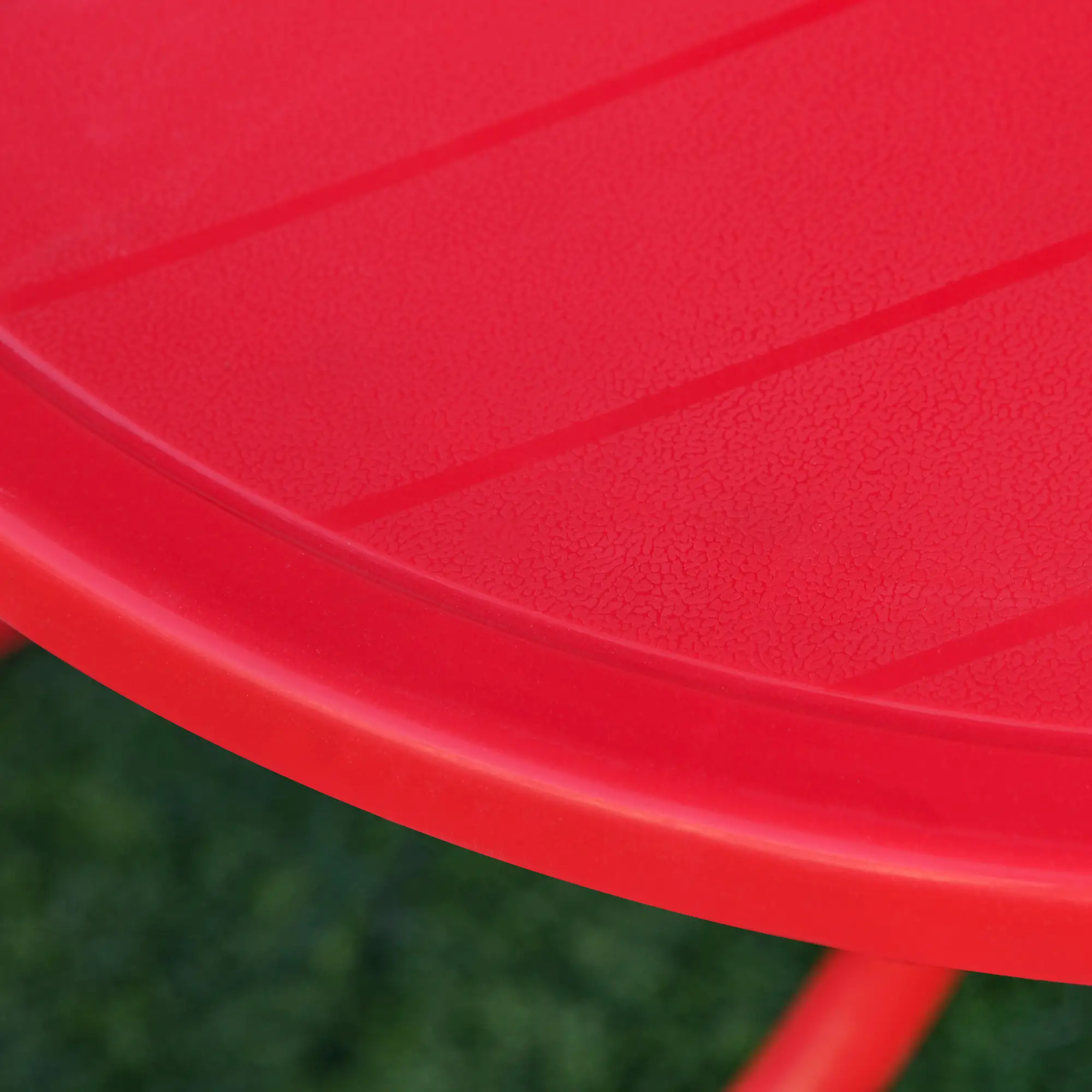 Kids Folding Picnic Table, Chair Set, Adjustable Umbrella, Red - Image 10