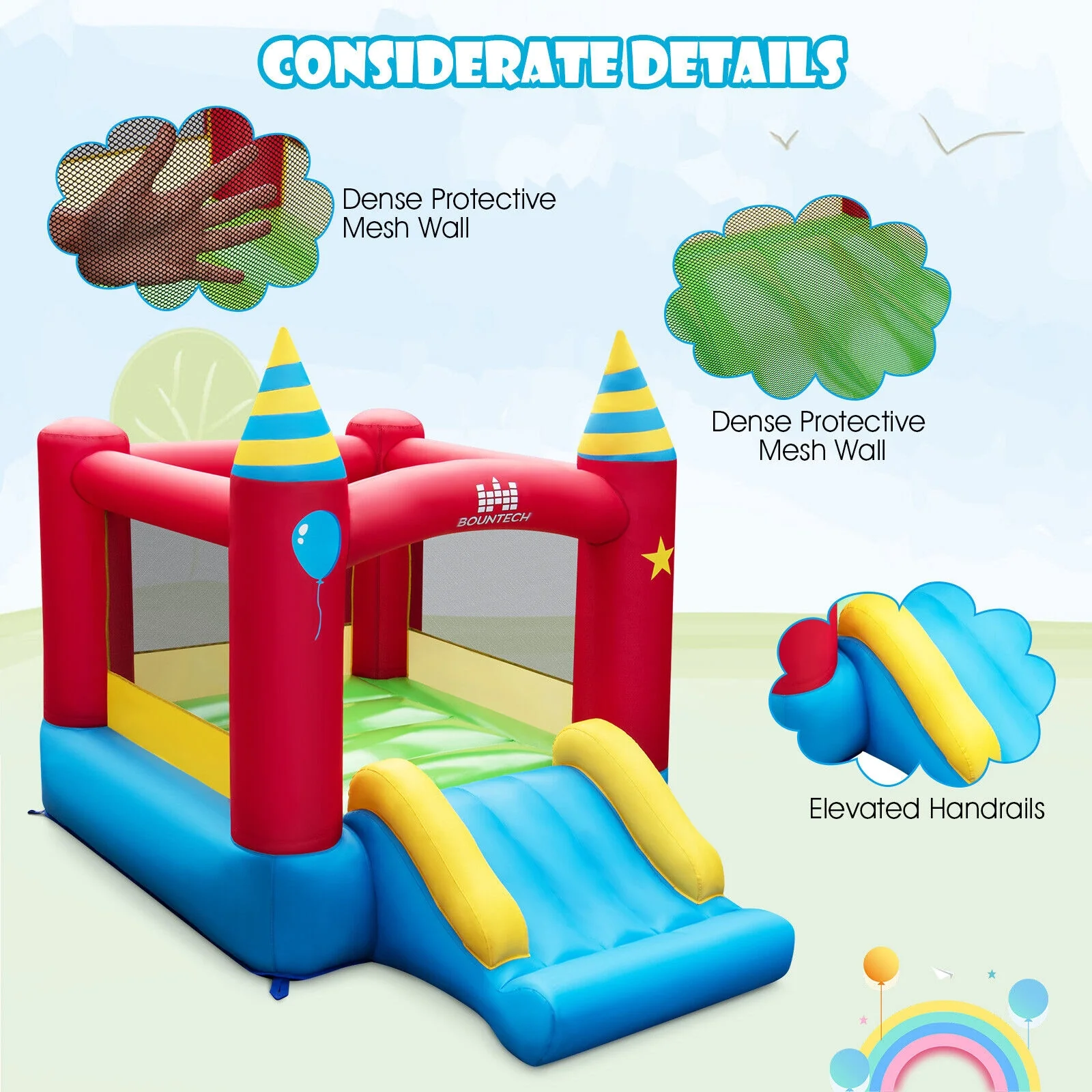 Kids Inflatable Bounce Castle, Excluded Blower - Image 7