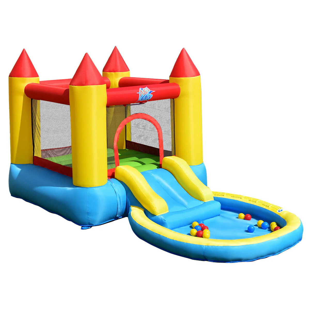 Kids Inflatable Bounce House Castle With Balls Pool And Bag - Image 3