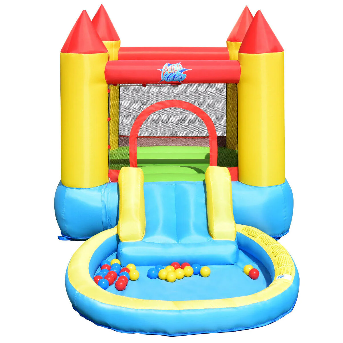 Kids Inflatable Bounce House Castle With Balls Pool And Bag - Image 4