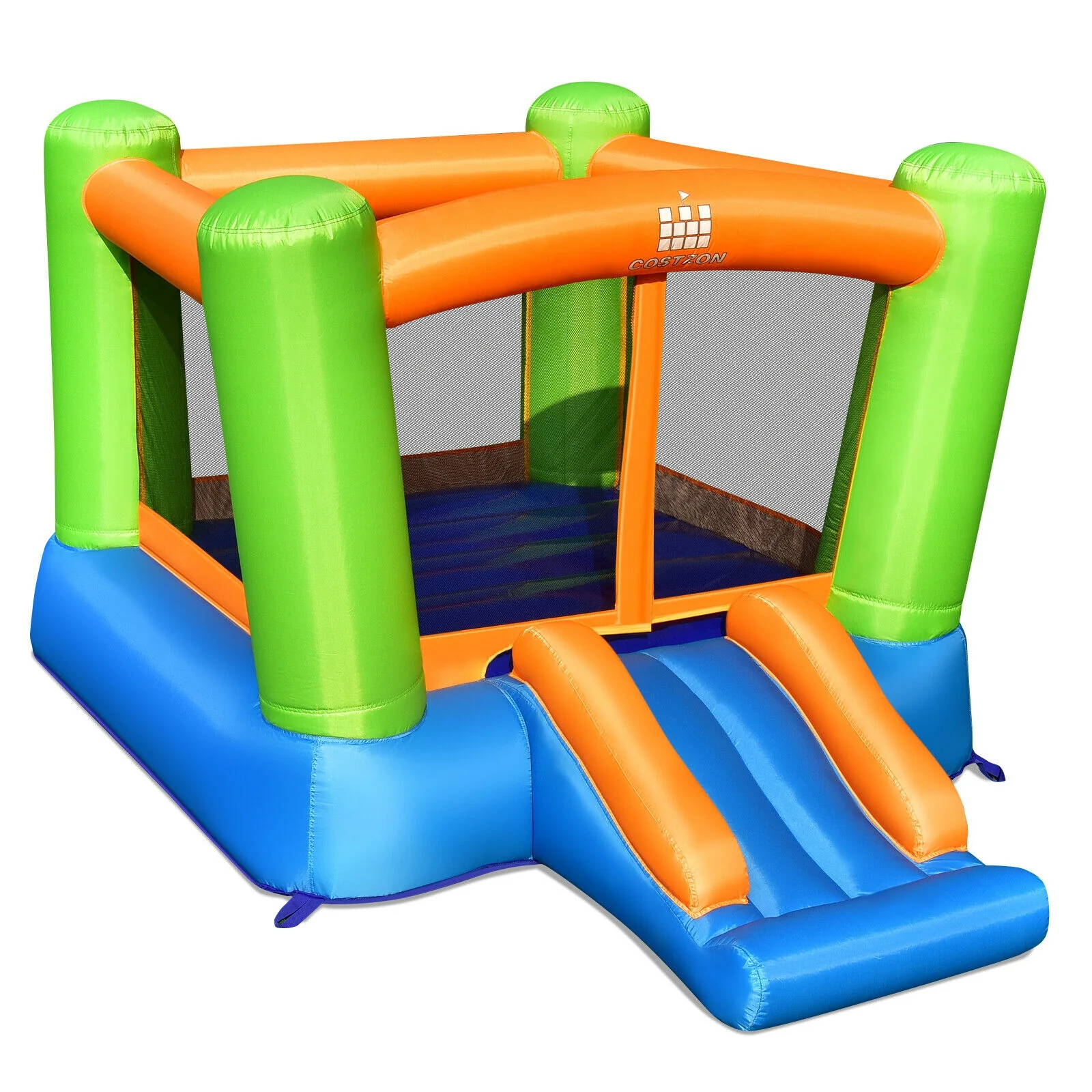 Kids Inflatable Bounce House, No Blower, Indoor Outdoor