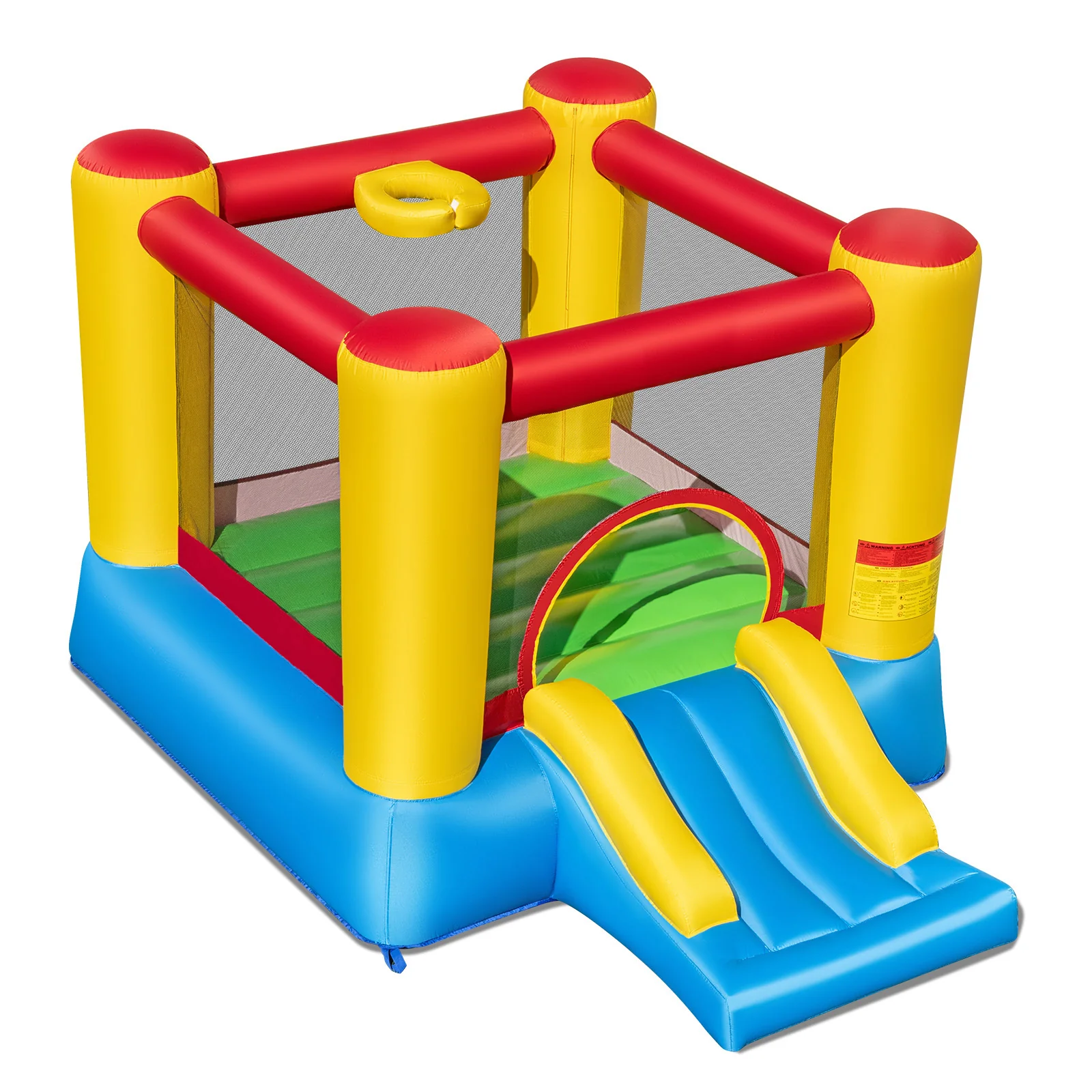 Kids Inflatable Bounce House With Slide, 480W Blower
