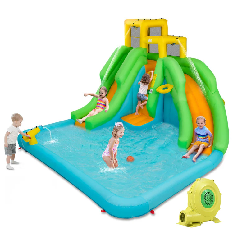 Kids Inflatable Water Park Bounce House, 480W Blower - Image 4