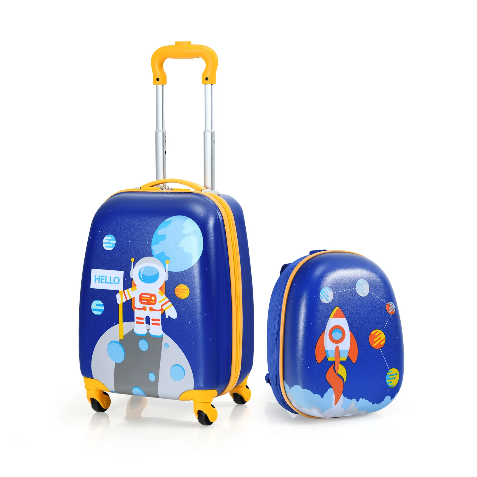 Kids Lightweight Luggage Set, Backpack And Suitcase, Blue - Image 3