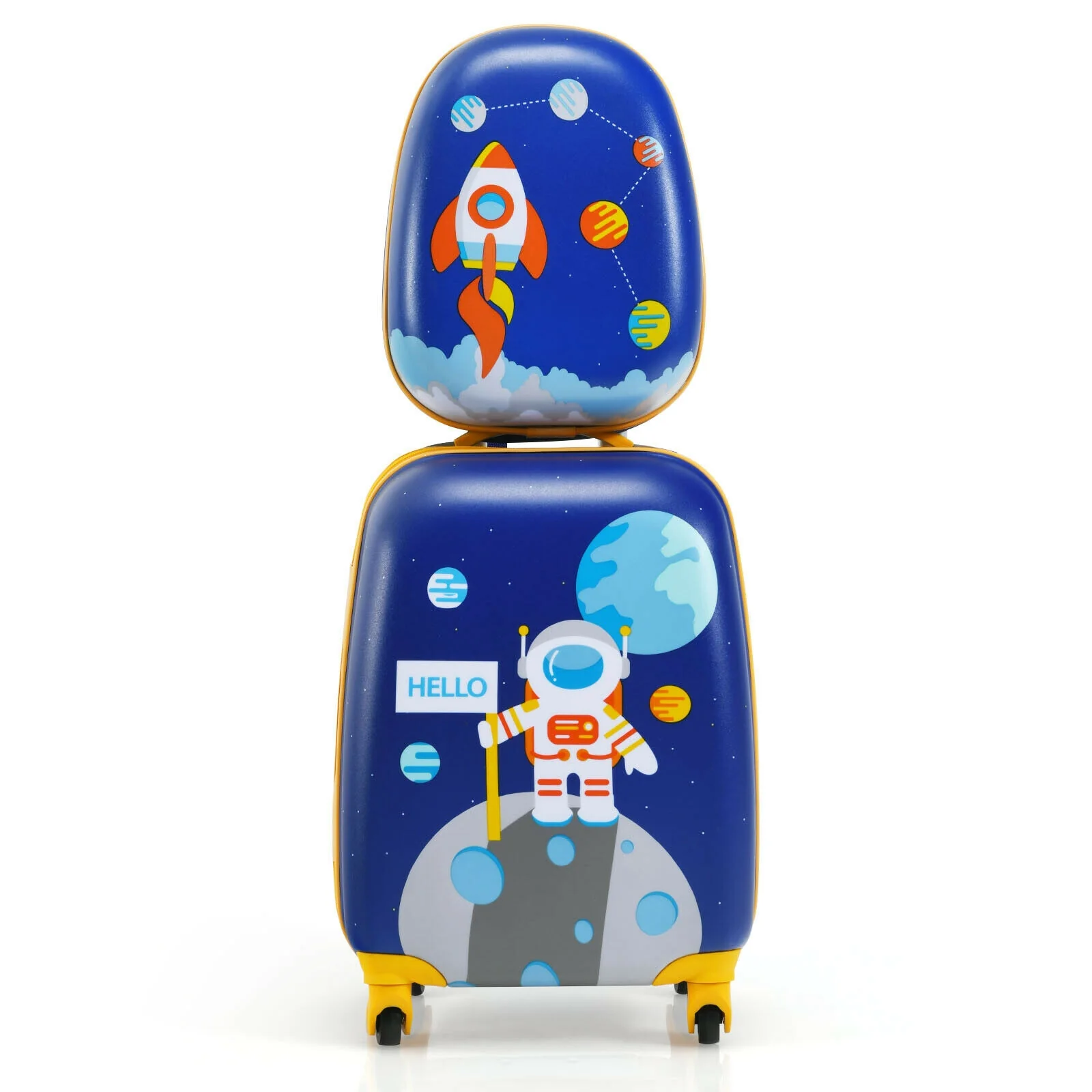 Kids Lightweight Luggage Set, Backpack And Suitcase, Blue - Image 4