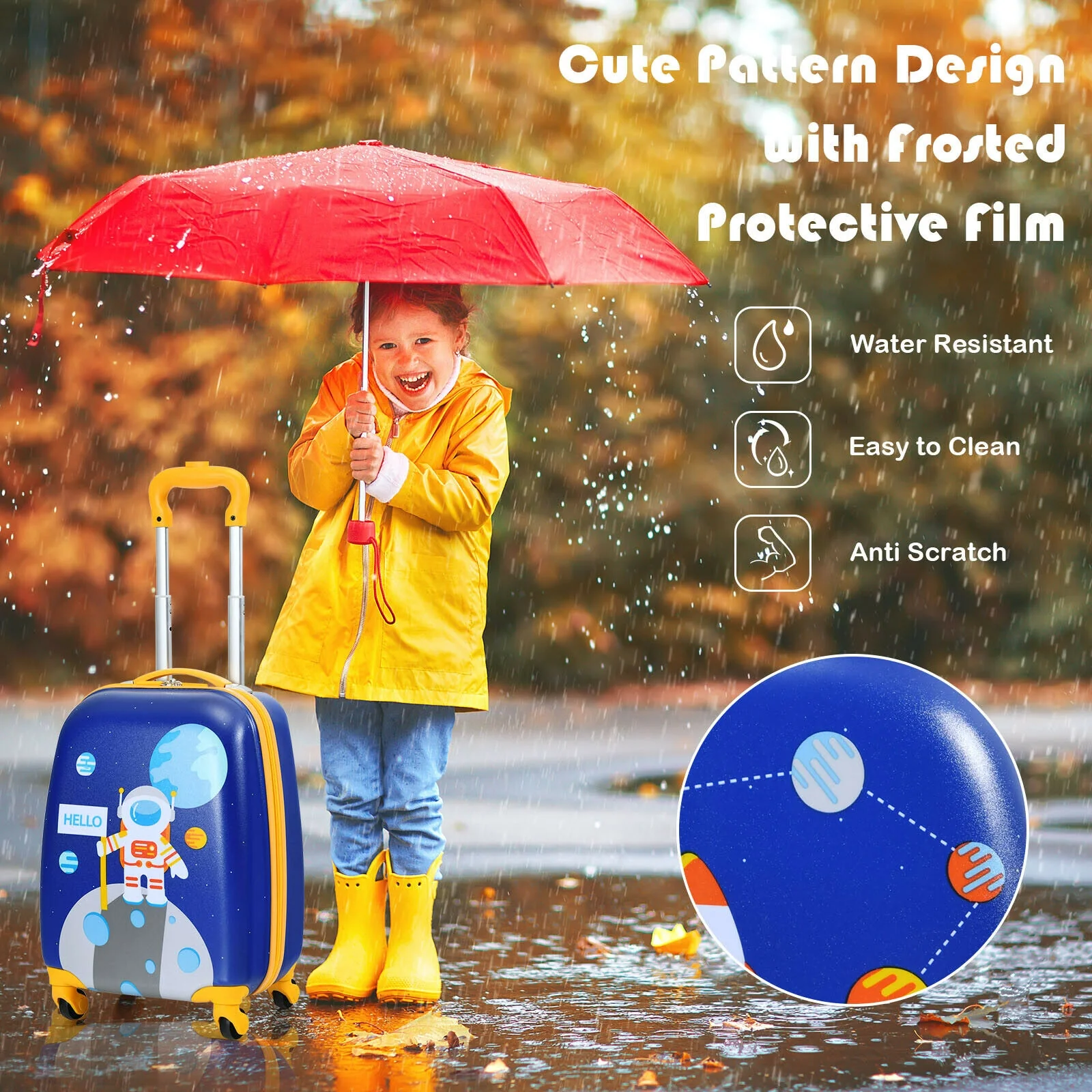 Kids Lightweight Luggage Set, Backpack And Suitcase, Blue - Image 8