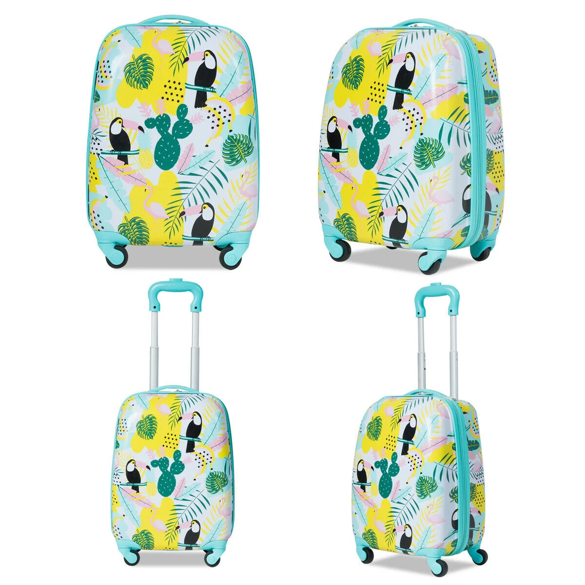 Kids Luggage Set, 12-inch Backpack, 16-inch Rolling Suitcase, Multicolor - Image 8