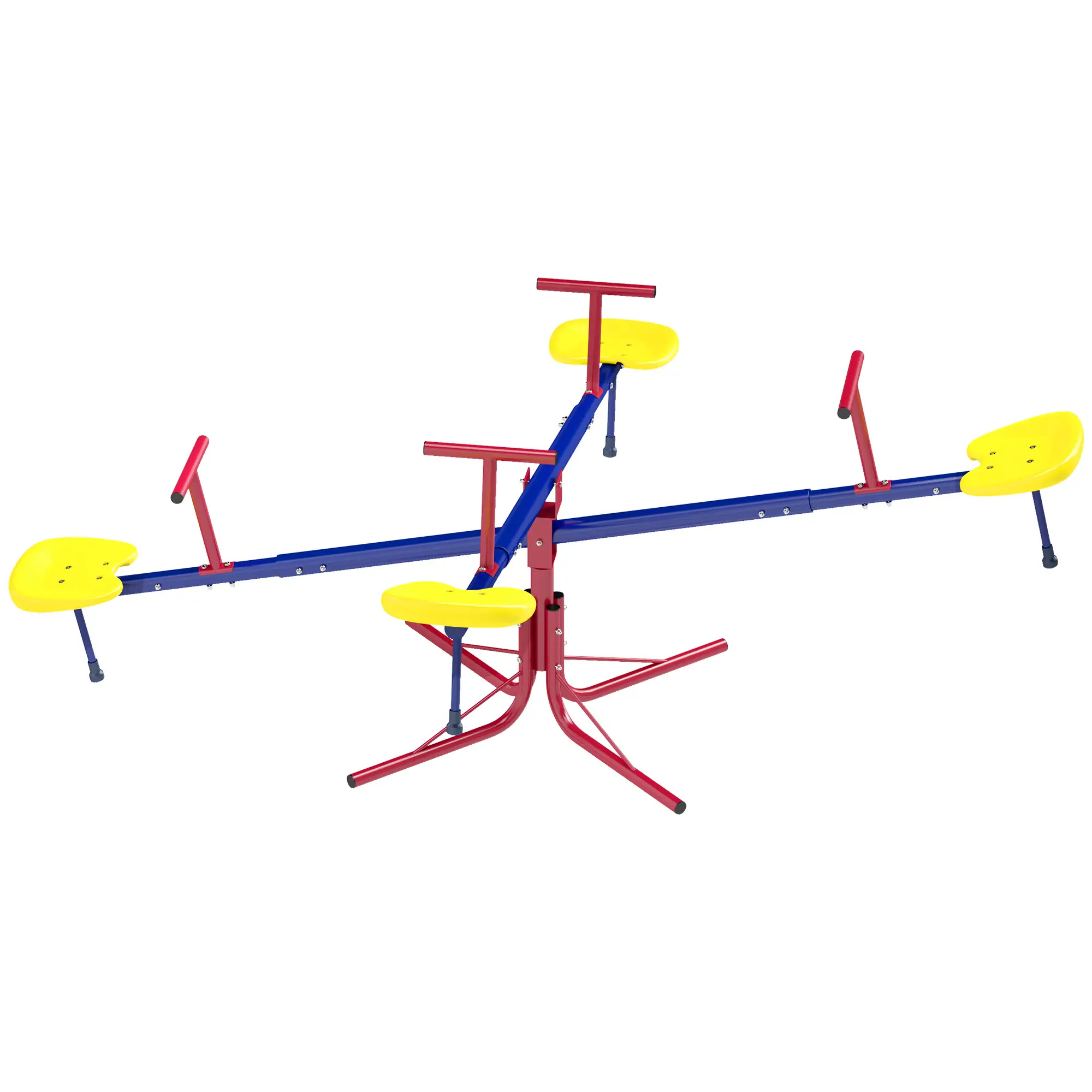 Kids Metal Seesaw, 4 Seats, Playground Equipment for Garden - Image 11