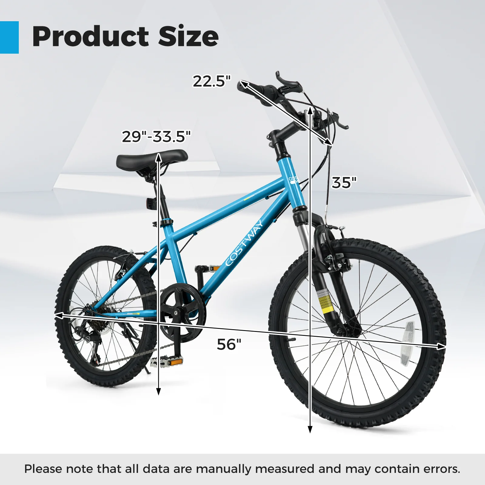 Kids Mountain Bike, 20 Inch, For Boys Girls Aged 8+, Blue - Image 5