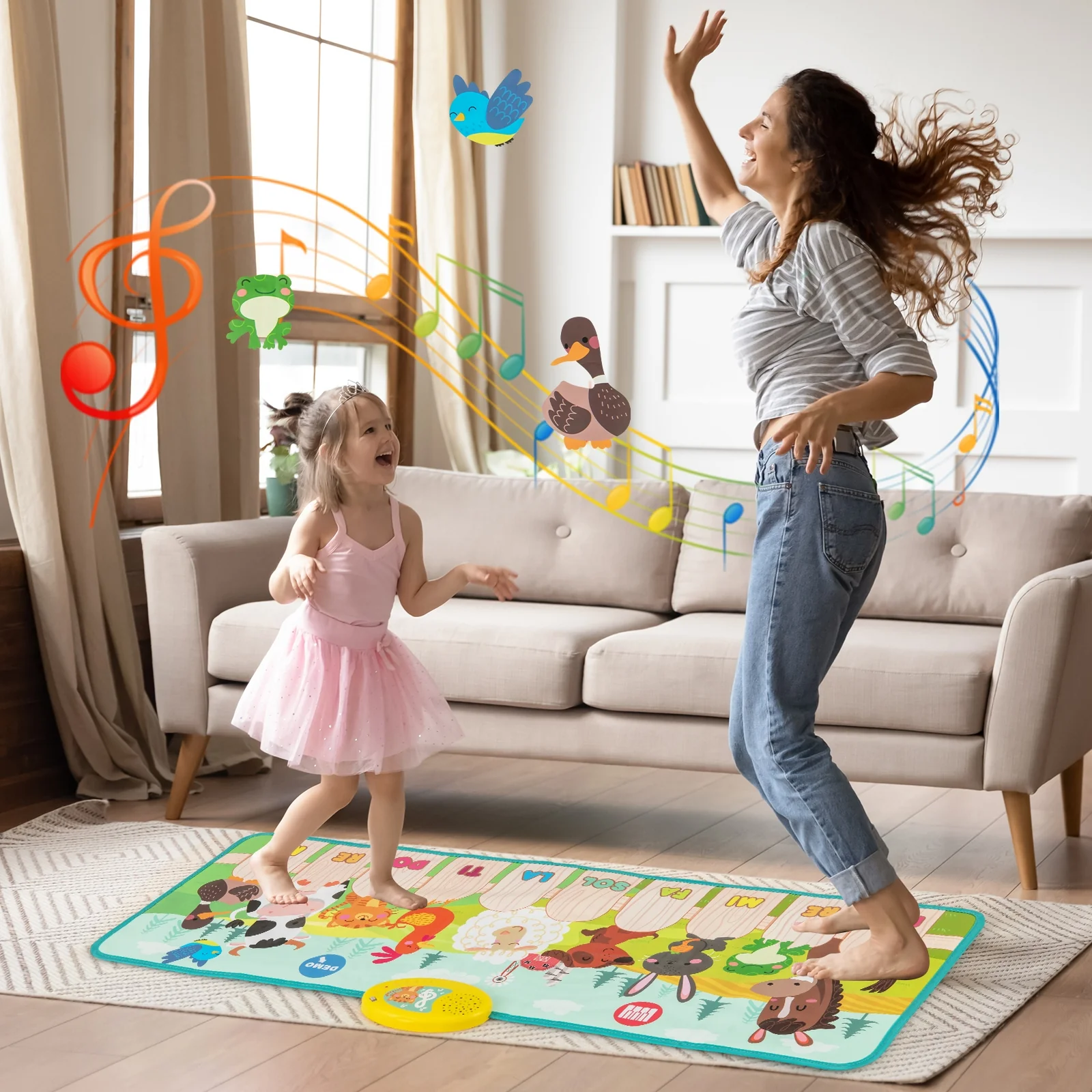 Kids Musical Mat, Animal Farm Piano, Multicolor - Image 2