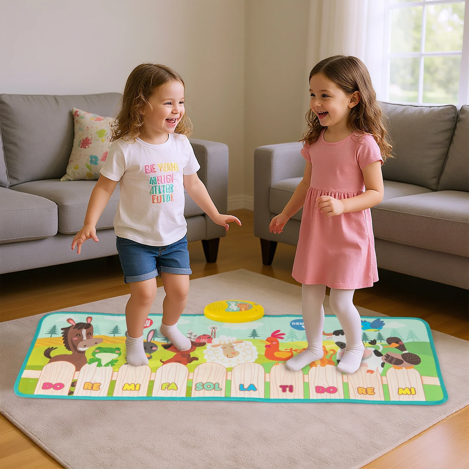 Kids Musical Mat, Animal Farm Piano, Multicolor - Image 3