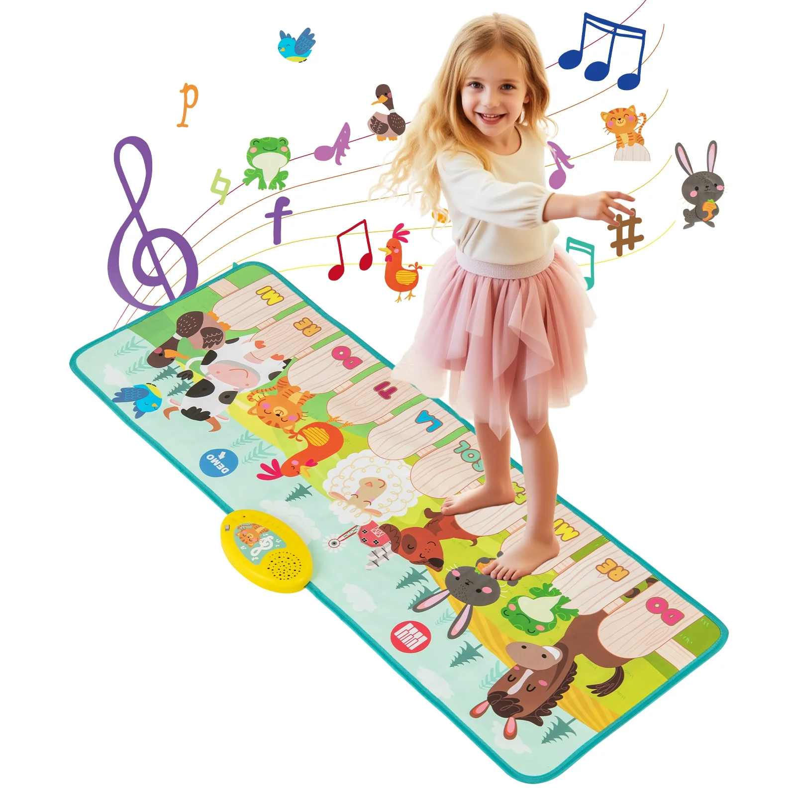 Kids Musical Mat, Animal Farm Piano, Multicolor - Image 5