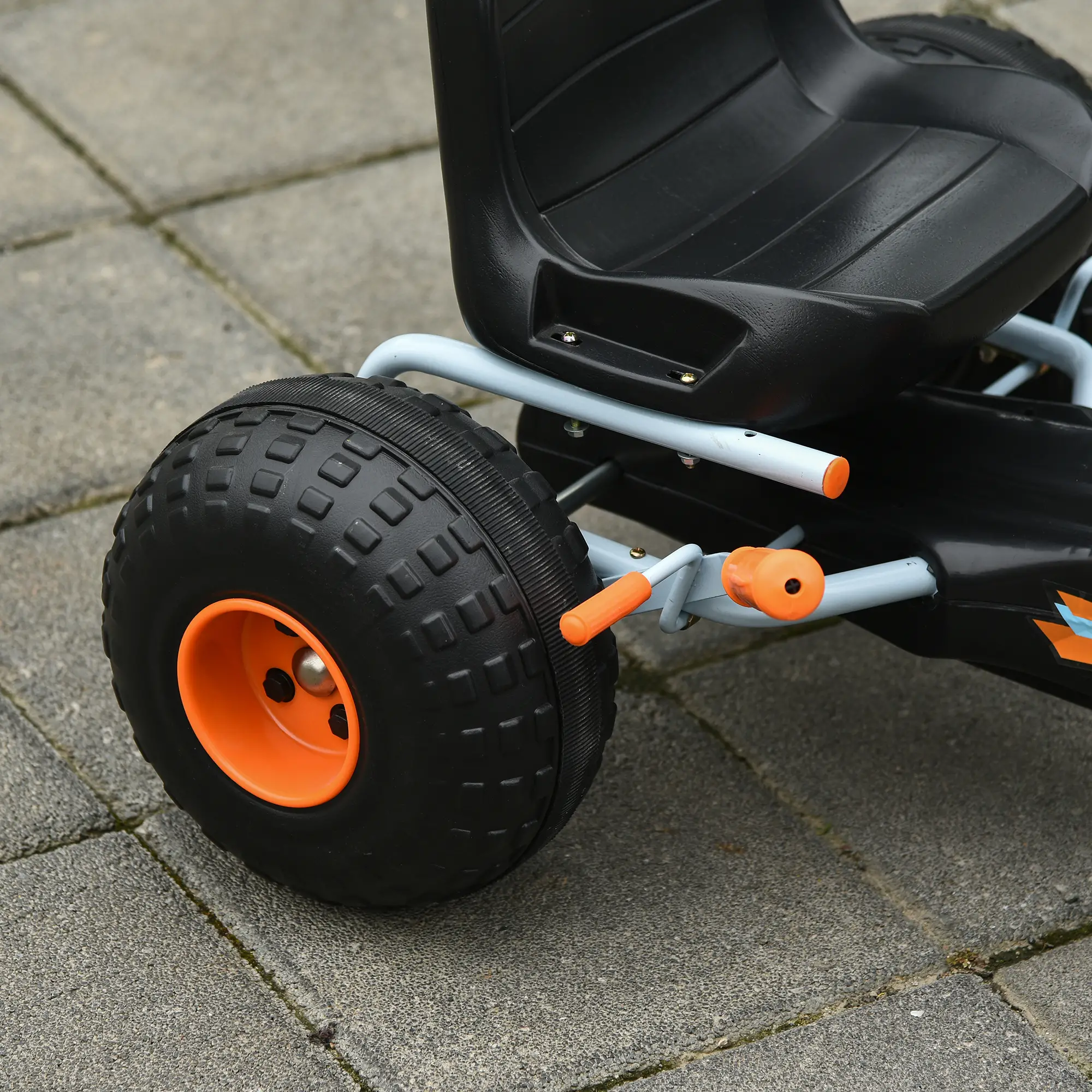 Kids Pedal Go Kart, 4 Wheel Ride on Car, Adjustable Seat, Handbrake, 3-6 Years - Image 10