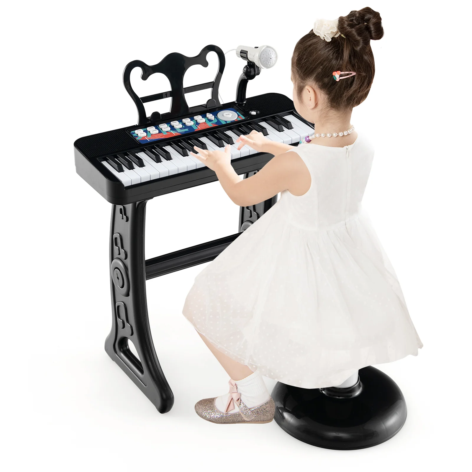 Kids Piano Keyboard, 37-Key, With Microphone, Black - Image 5