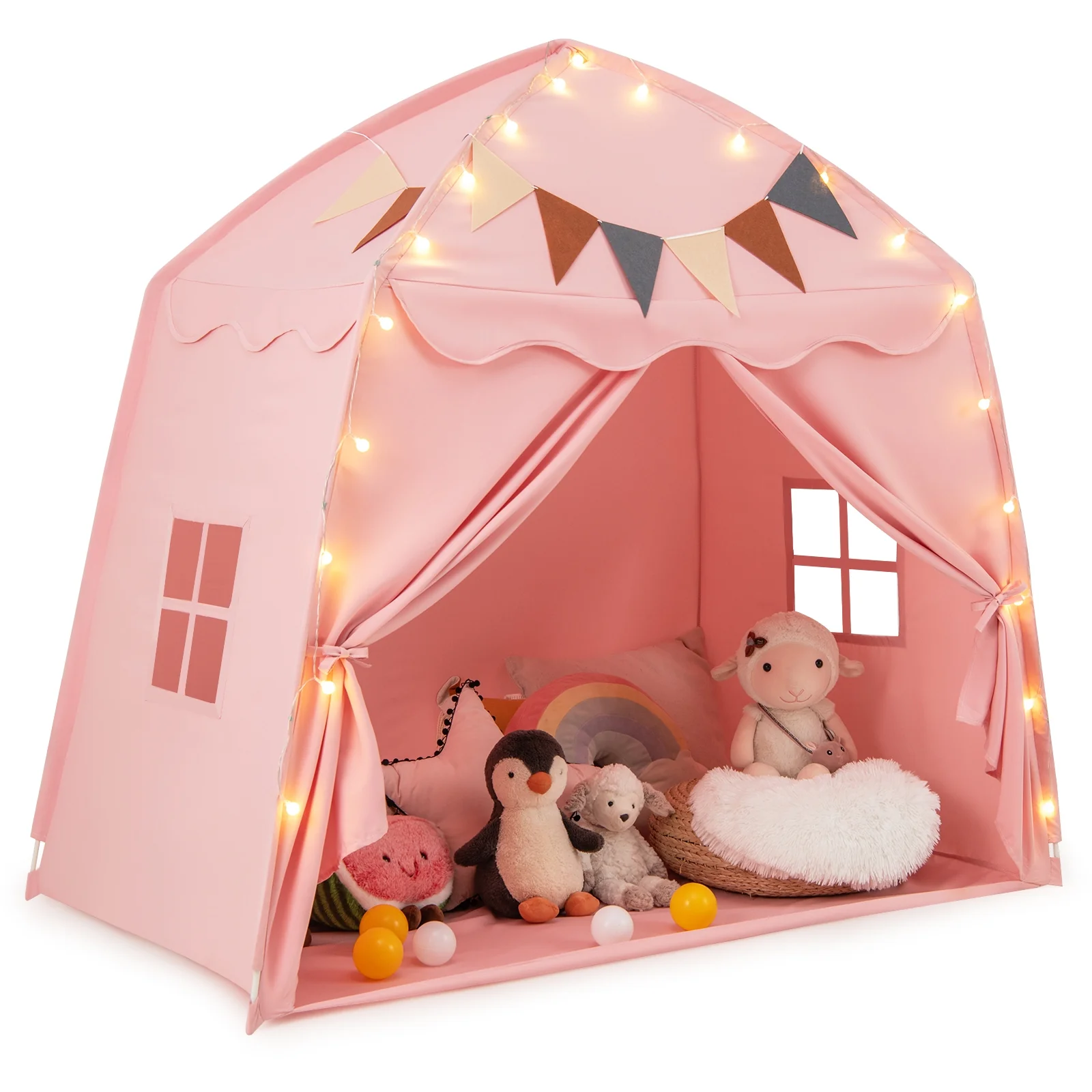 Kids Play Tent Bed Tent, Extra Large, Pink - Image 4