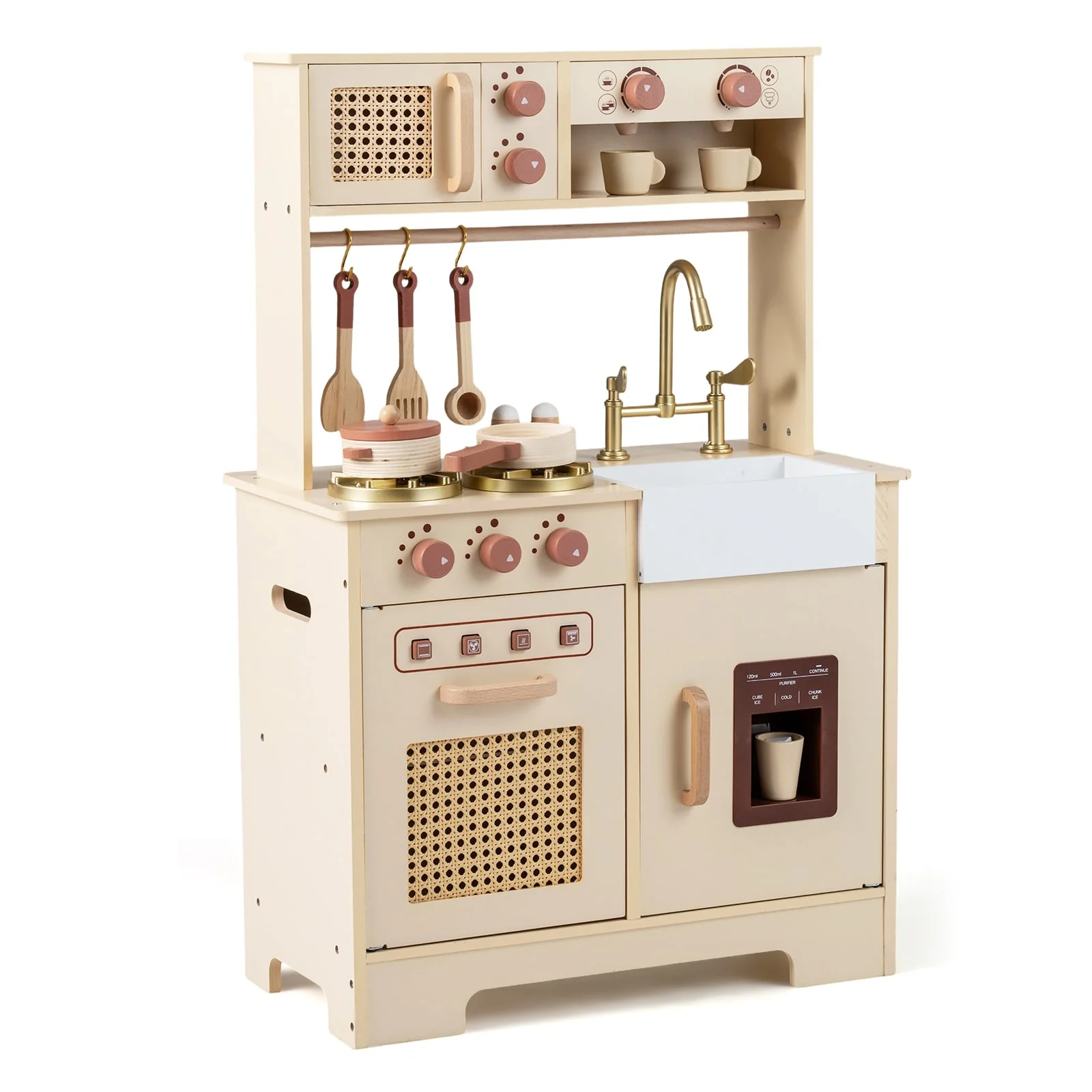 Kids Pretend Play Kitchen With Lights, Sounds, Yellow