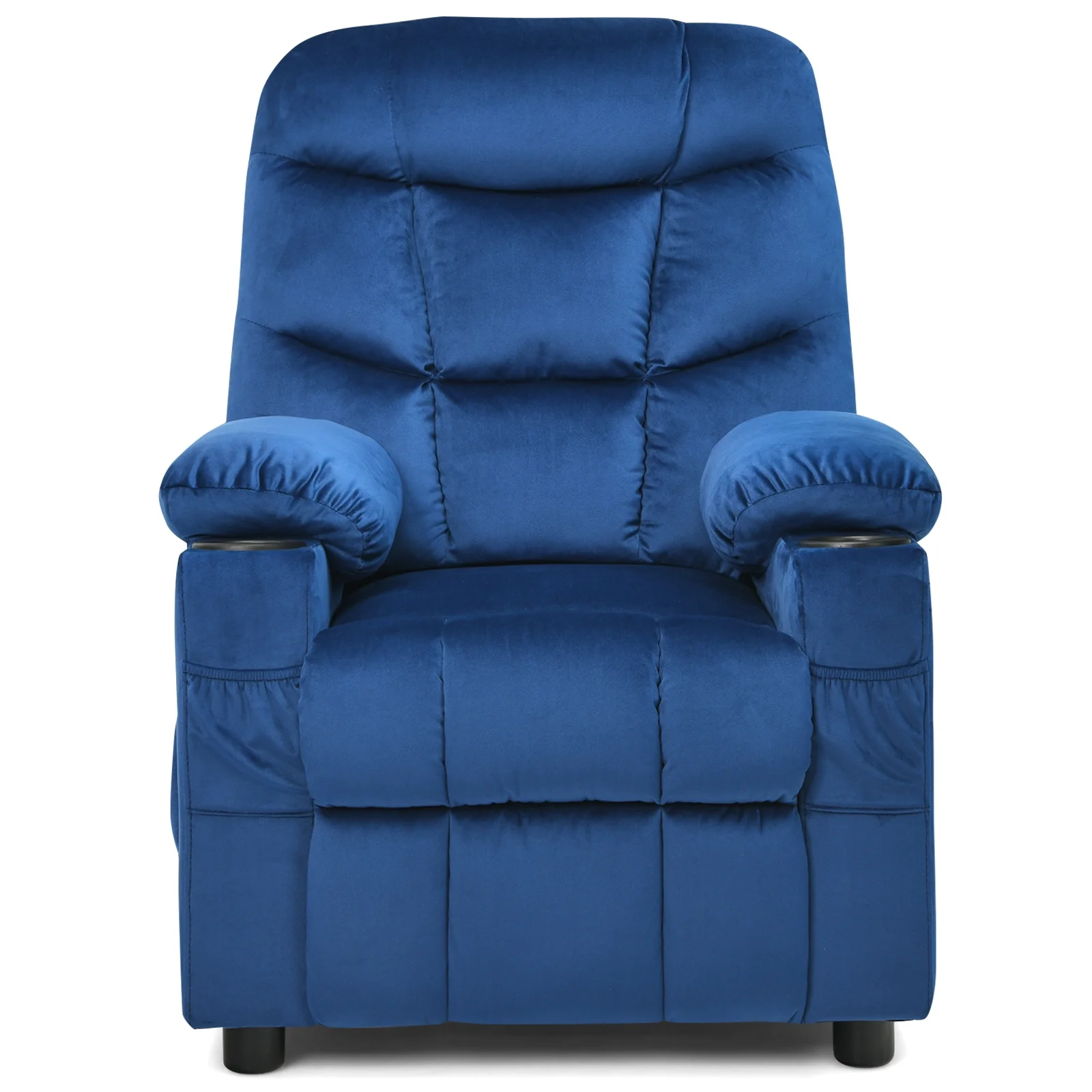 Kids Recliner Chair With Cup Holder, Footrest, Light Blue - Image 5