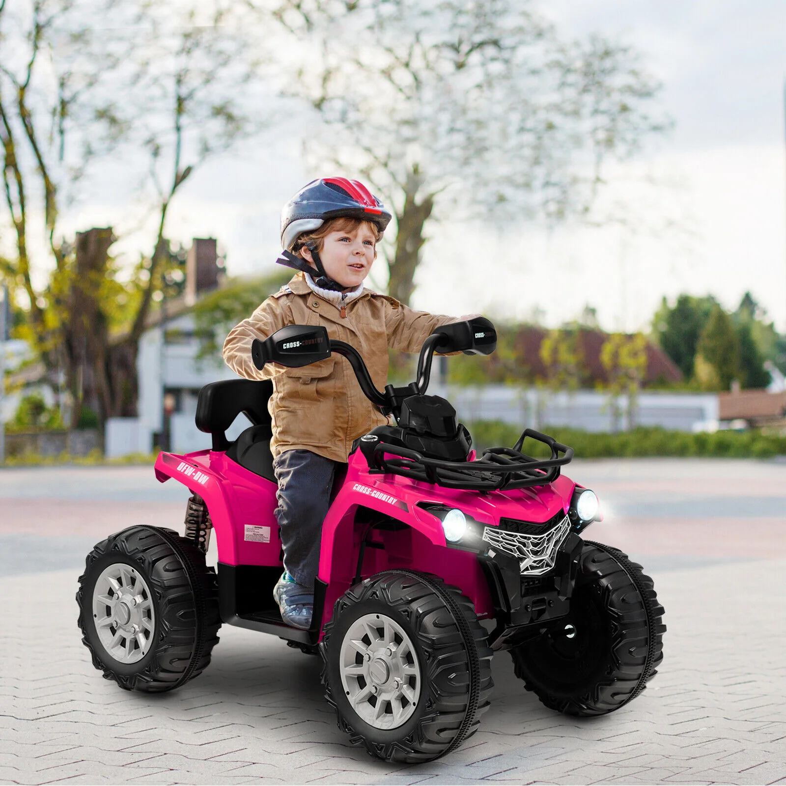 Kids Ride On ATV 4 Wheeler, 12V, Pink - Image 3
