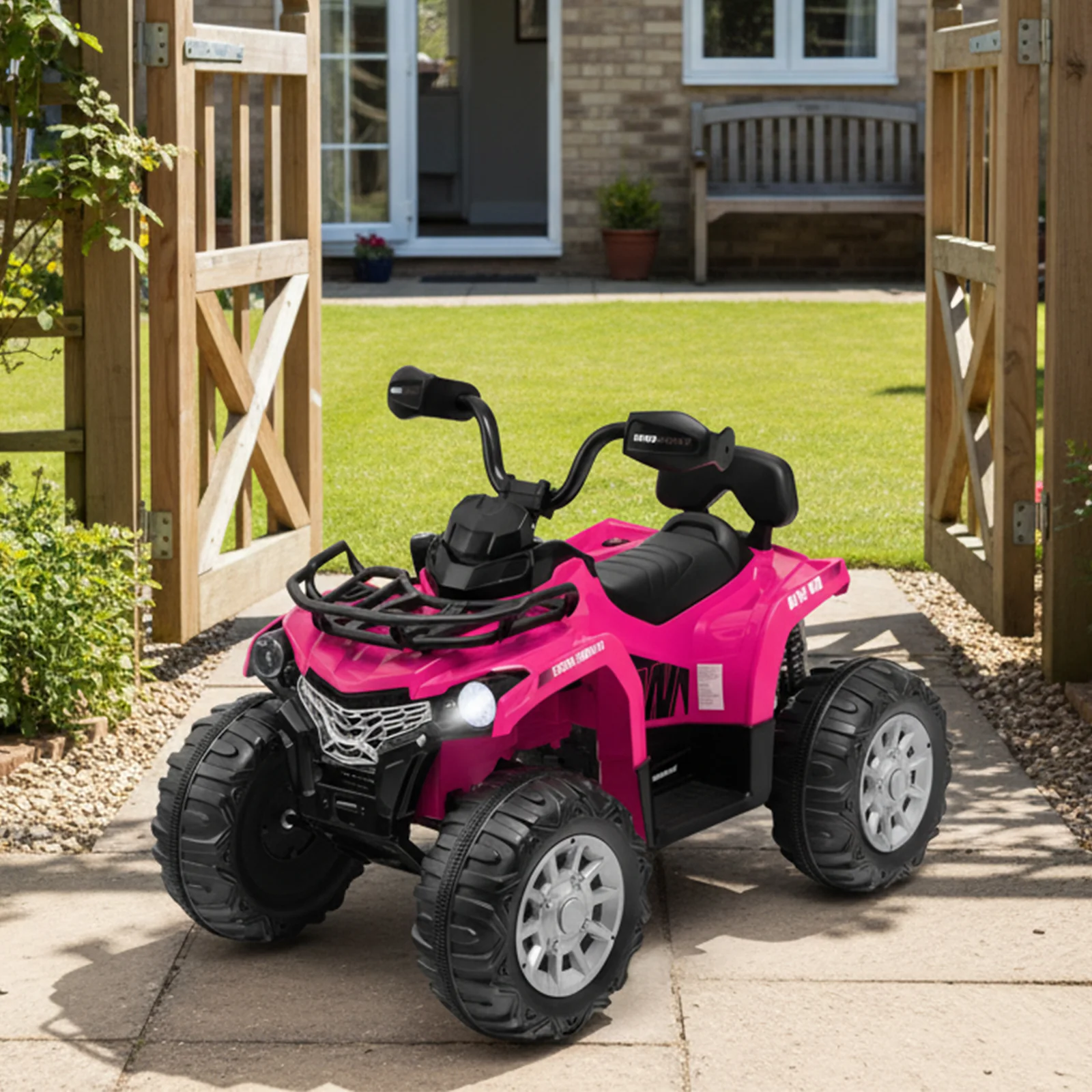 Kids Ride On ATV 4 Wheeler, 12V, Pink - Image 6