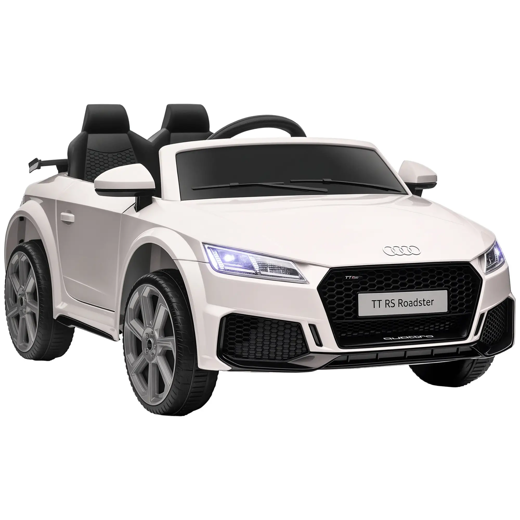 Kids Ride On Car 6V, Remote Control, Adjustable Speed, White