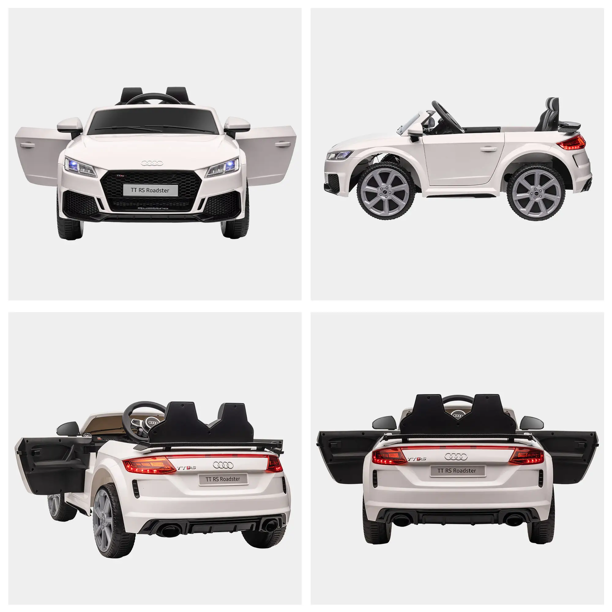 Kids Ride On Car 6V, Remote Control, Adjustable Speed, White - Image 9