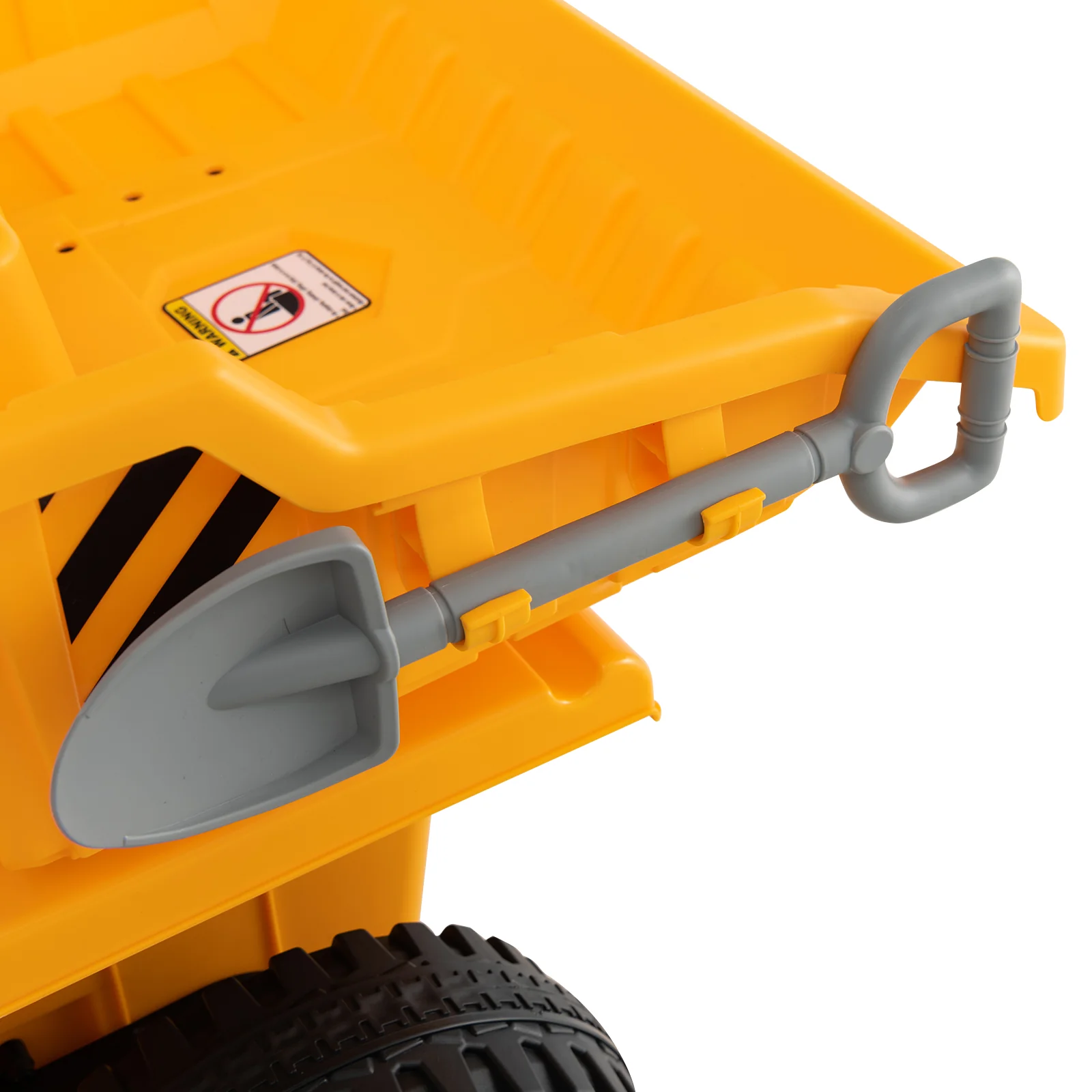 Kids Ride On Dump Truck, 12V Electric Dump Bed, Yellow - Image 7