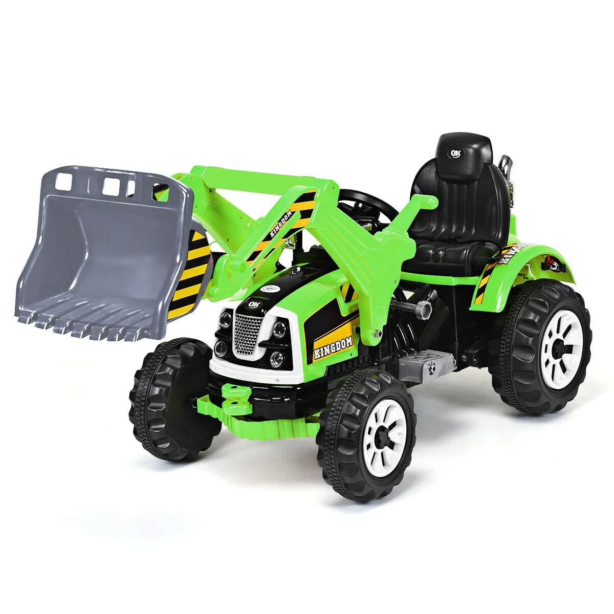 Kids Ride On Dumper Truck, 12V Battery Powered, Green - Image 10