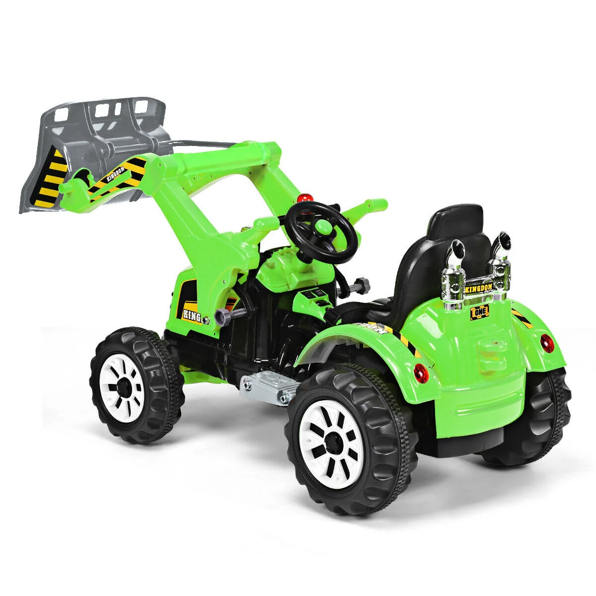 Kids Ride On Dumper Truck, 12V Battery Powered, Green - Image 9
