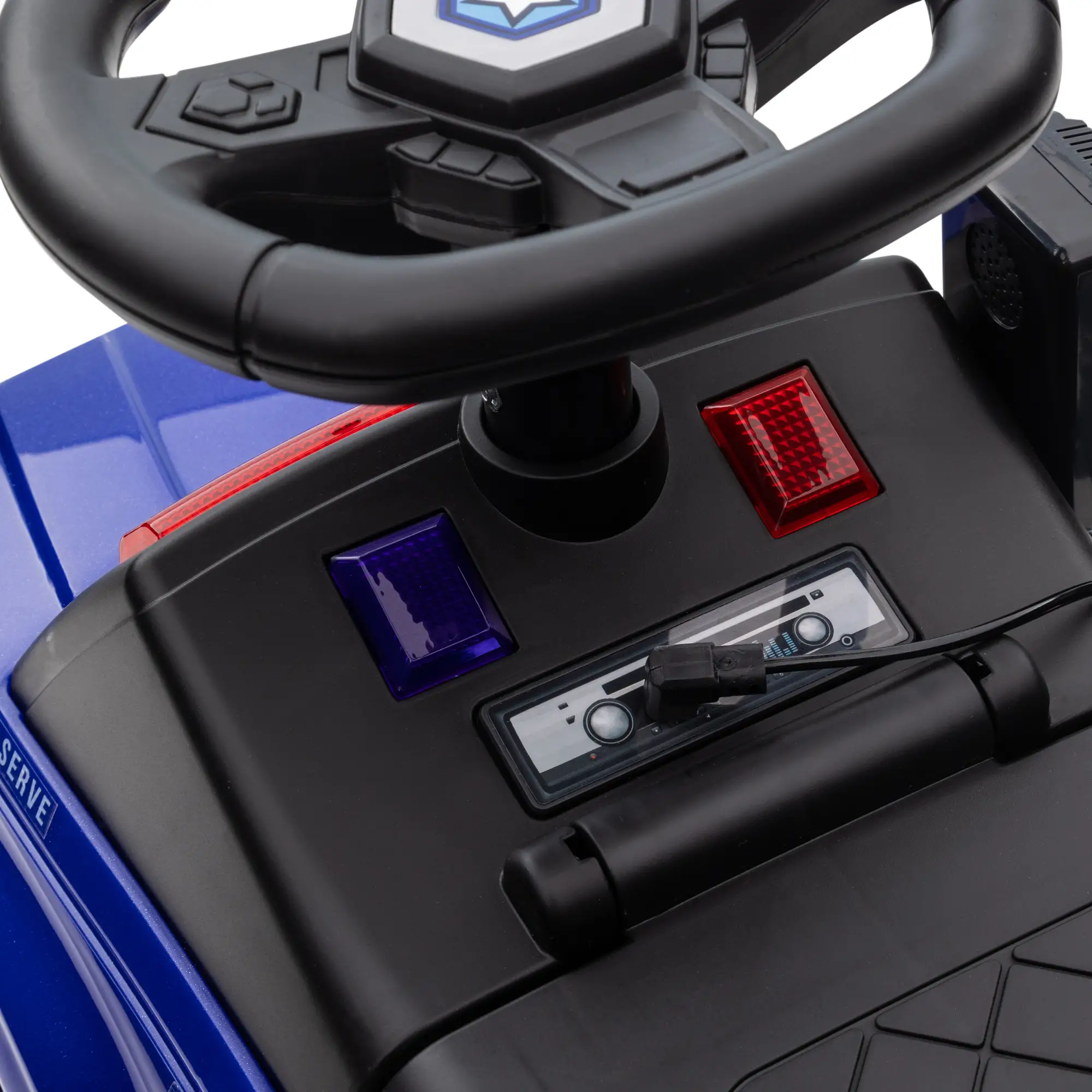 Kids Ride On Police Car, Hidden Storage, Anti Dumping, Blue - Image 10