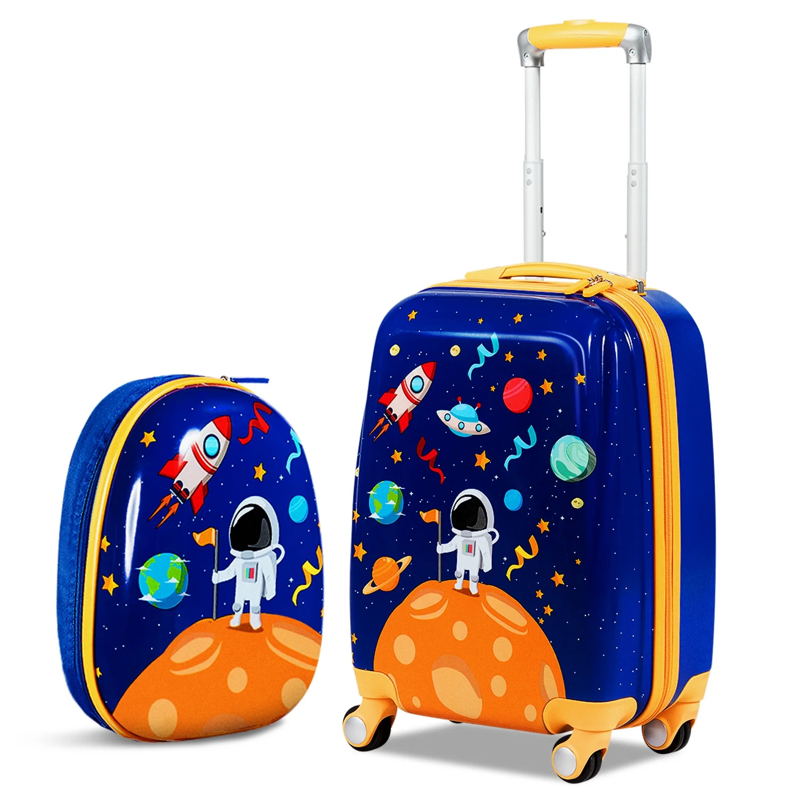 Kids Rolling Suitcase And Backpack Set, 2 PC, Navy