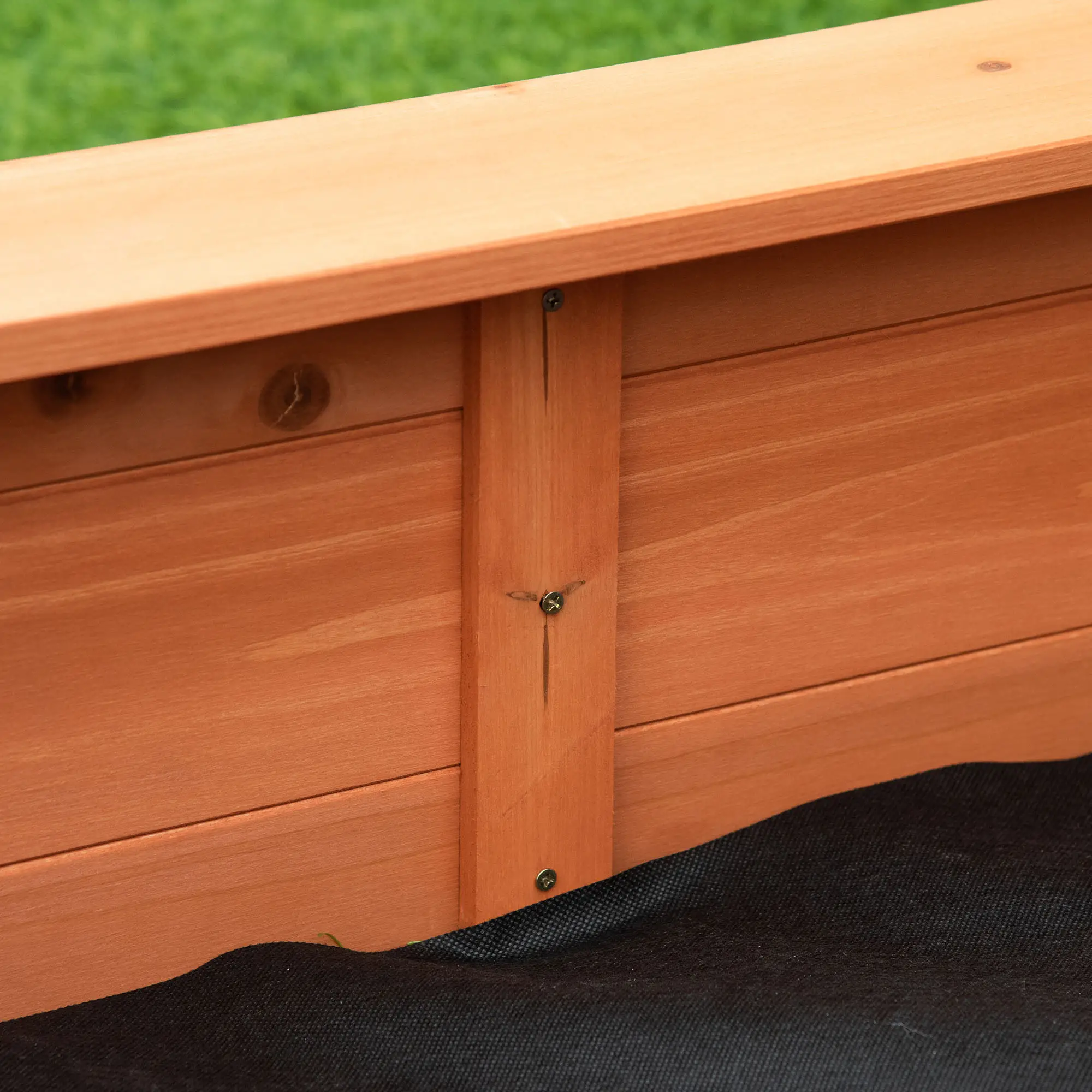 Kids Sandbox with Cover, Seat, 55" x 55" x 8.5", Red - Image 10