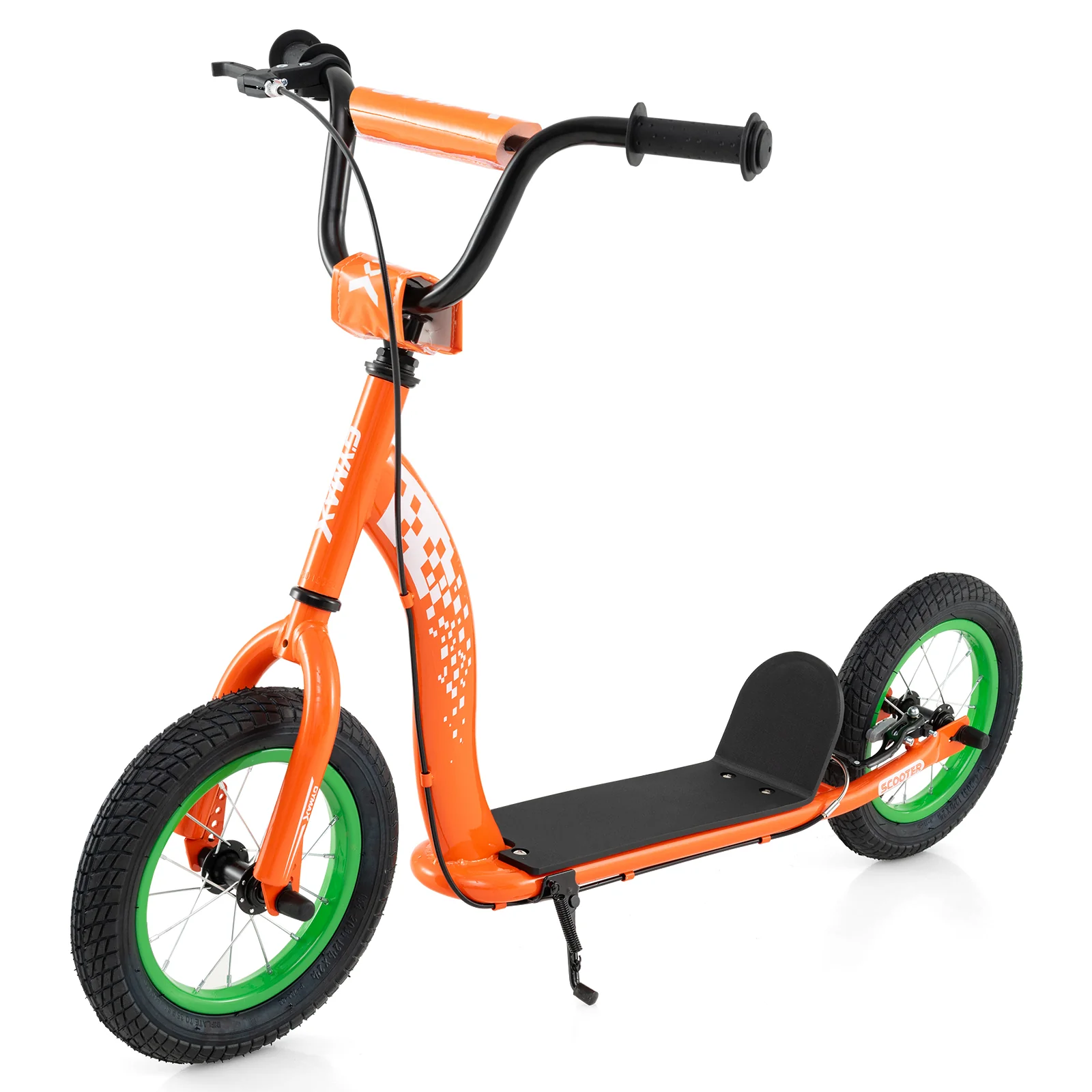 Kids Scooter, Adjustable Height, 12-Inch Wheels, Orange - Image 4