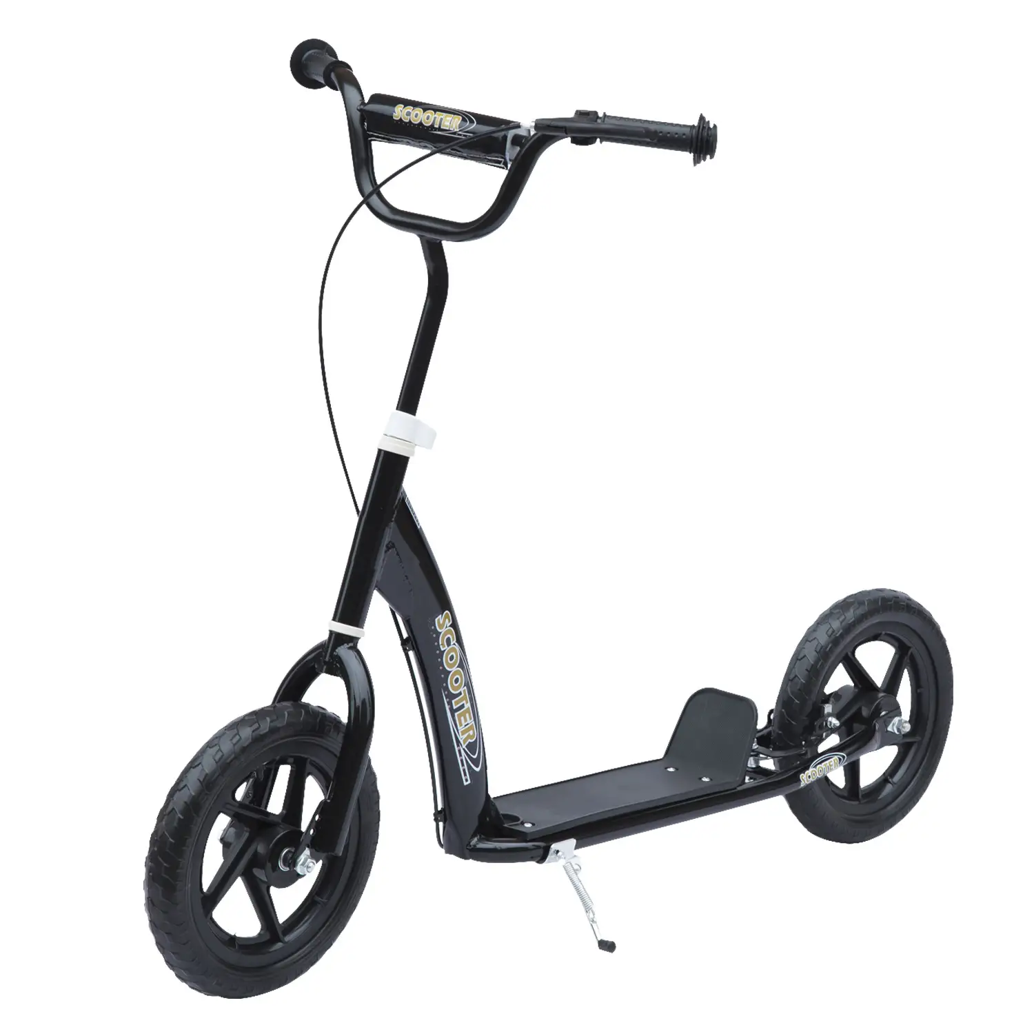 Kids Scooter, Street Bike, 12'' Tire, 5-12 Years, Black