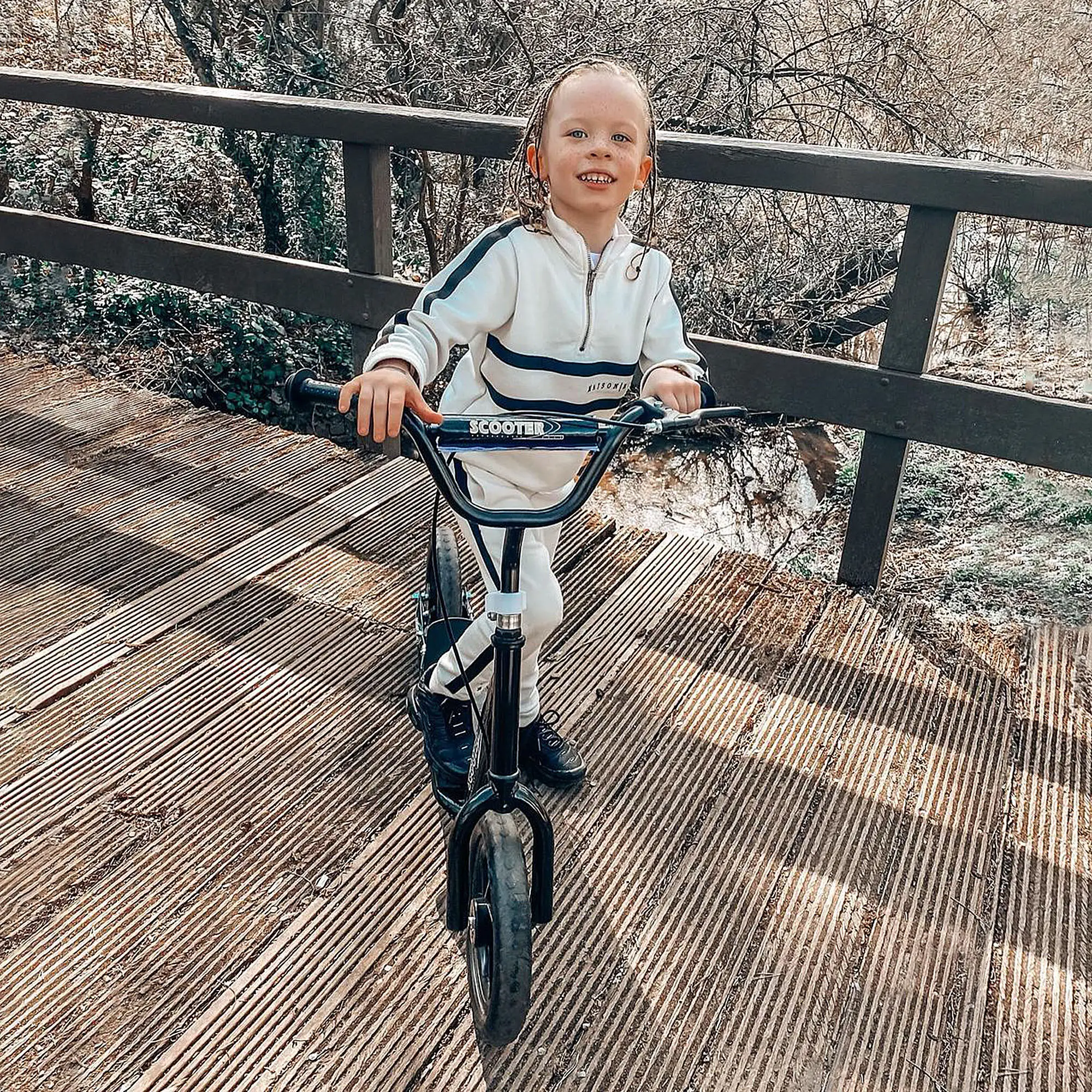 Kids Scooter, Street Bike, 12'' Tire, 5-12 Years, Black - Image 8