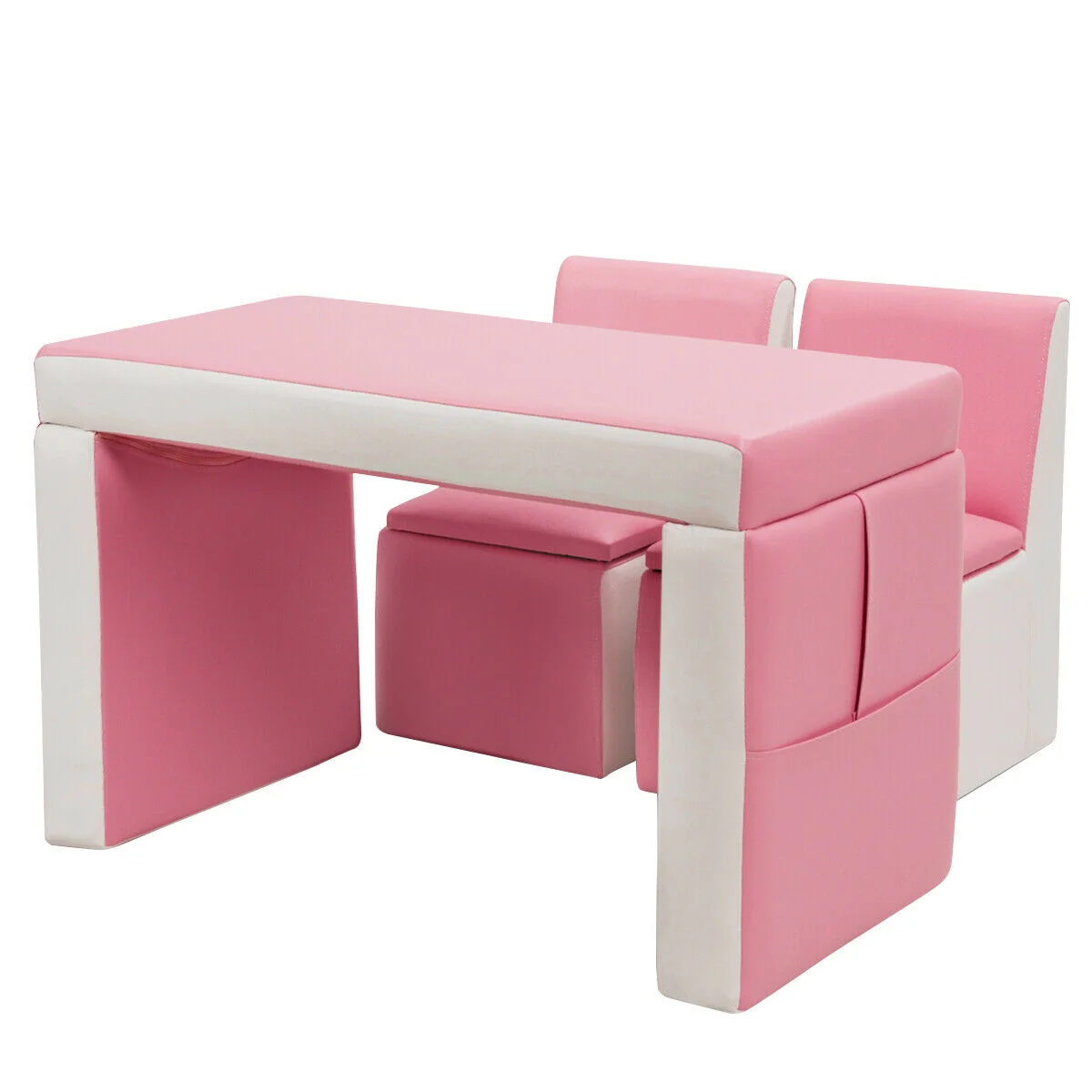 Kids Sofa Table Chair Set, Pink - Image 10