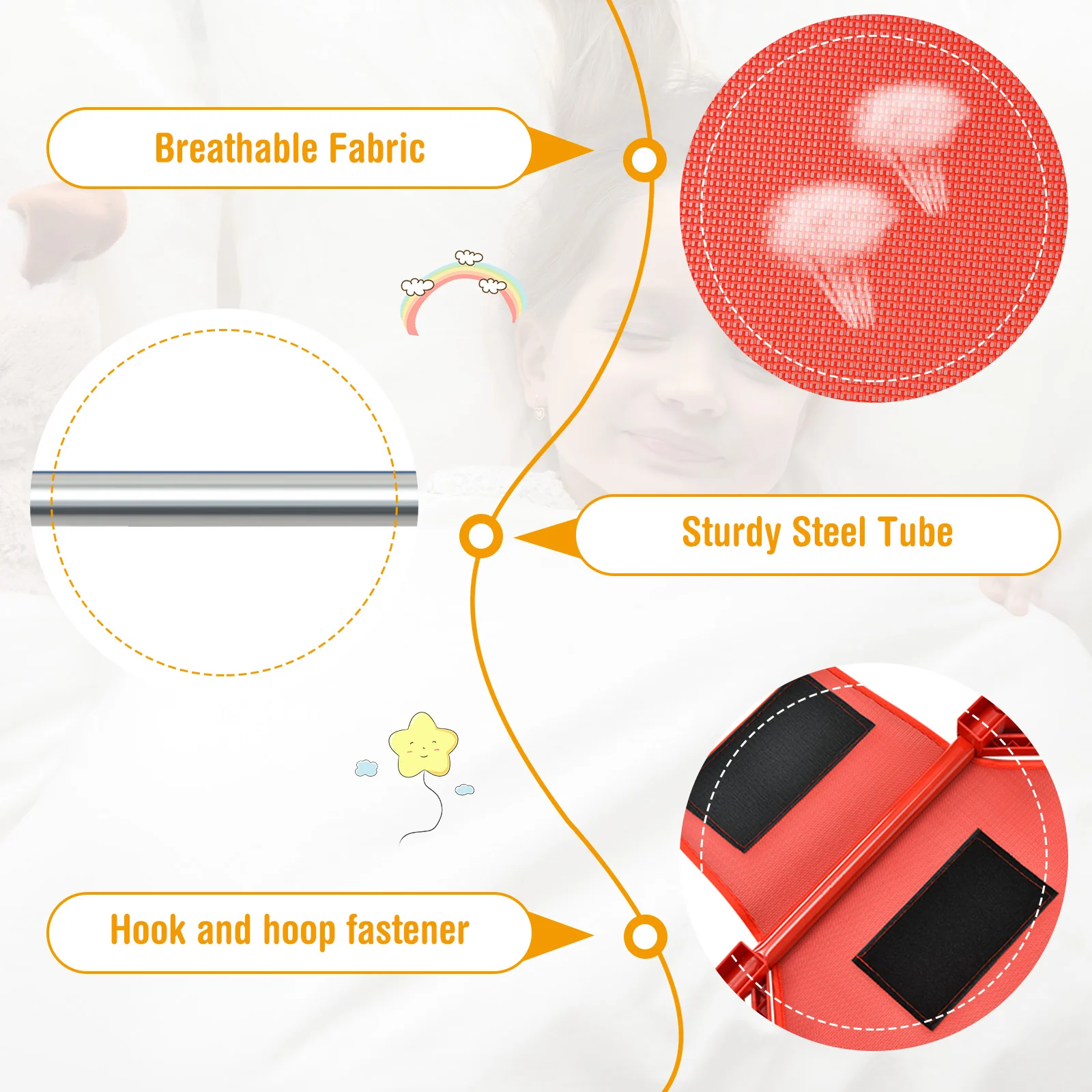 Kids Stackable Naptime Cot, Pack of 4, Multicolor - Image 9