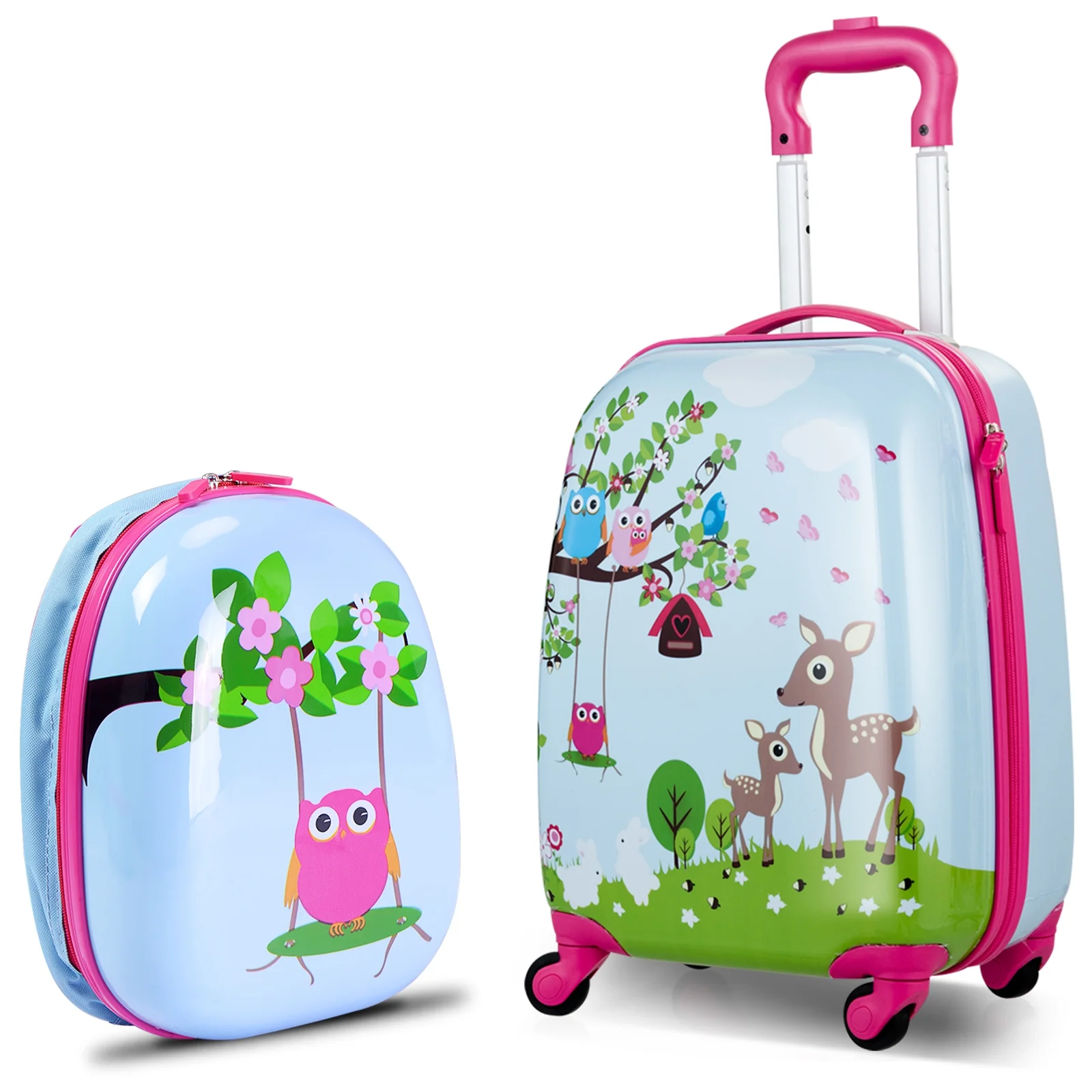 Kids Suitcase Backpack Luggage Set, 2 Pieces, Blue