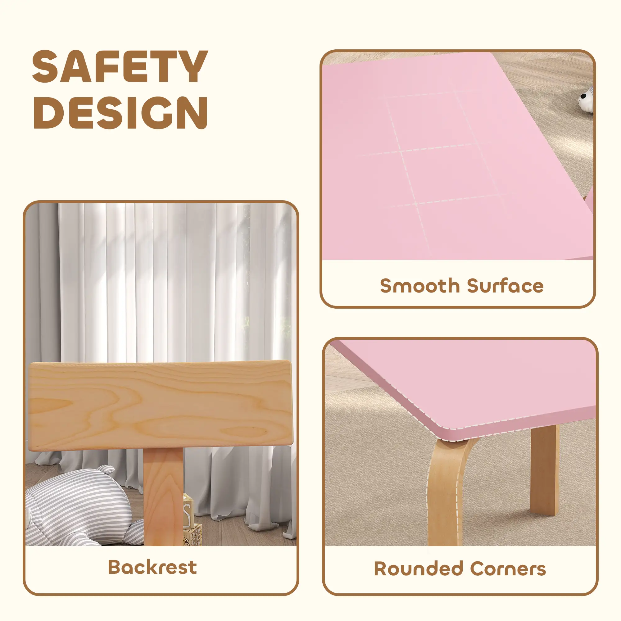 Kids Table and 2 Chair Set, Multi-Activity Furniture, Pink - Image 5